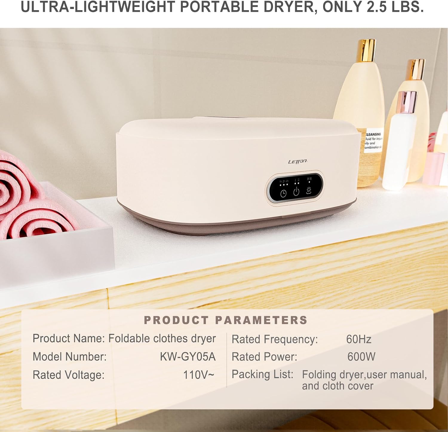 Portable Clothes Dryer, Portable Dryer for Apartments Home Travel RVs - VINE GLOBAL