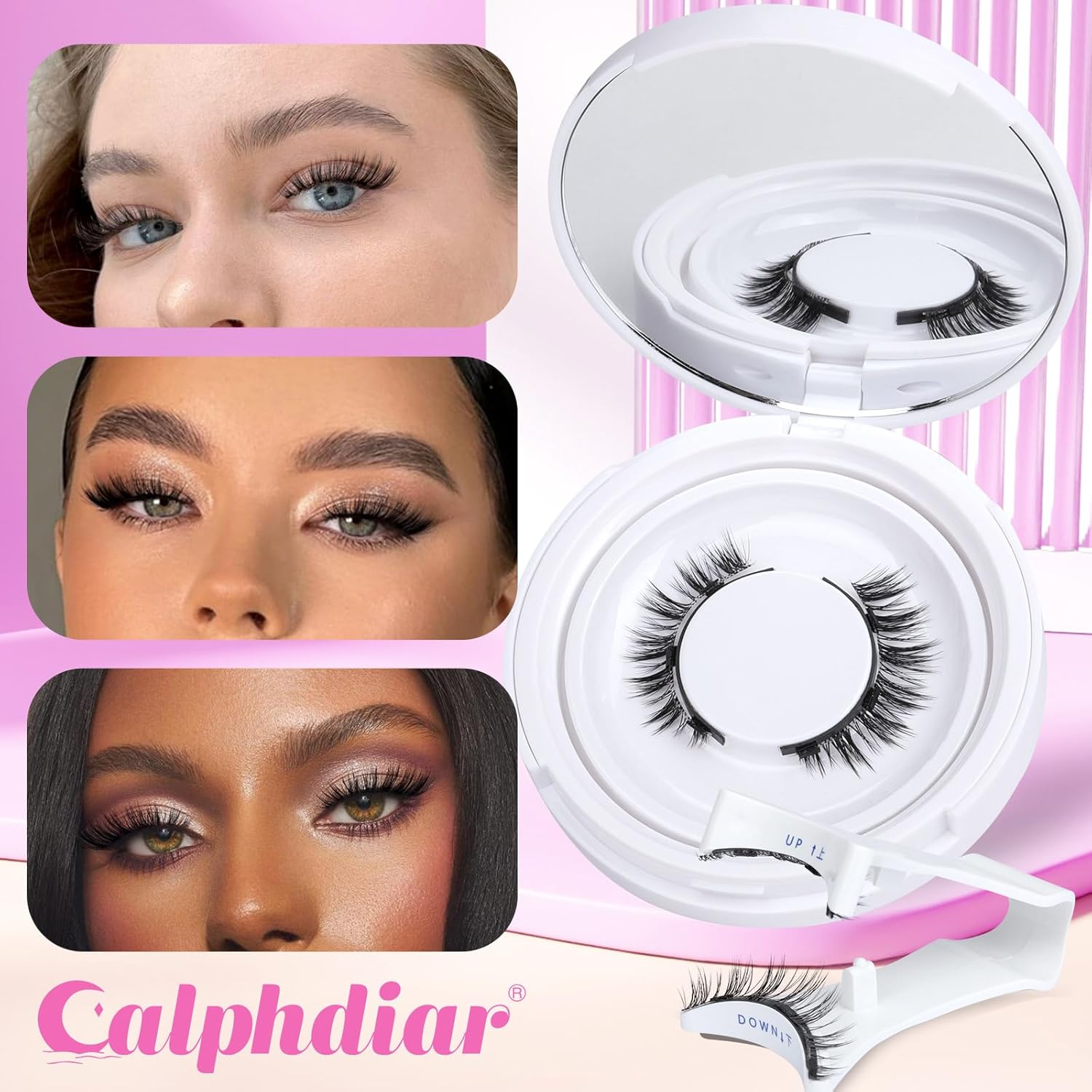 Magnetic Lashes with Applicator No Glue Magnetic False Eyelashes Kit  Wispy Reusable Eyelashes - VINE GLOBAL