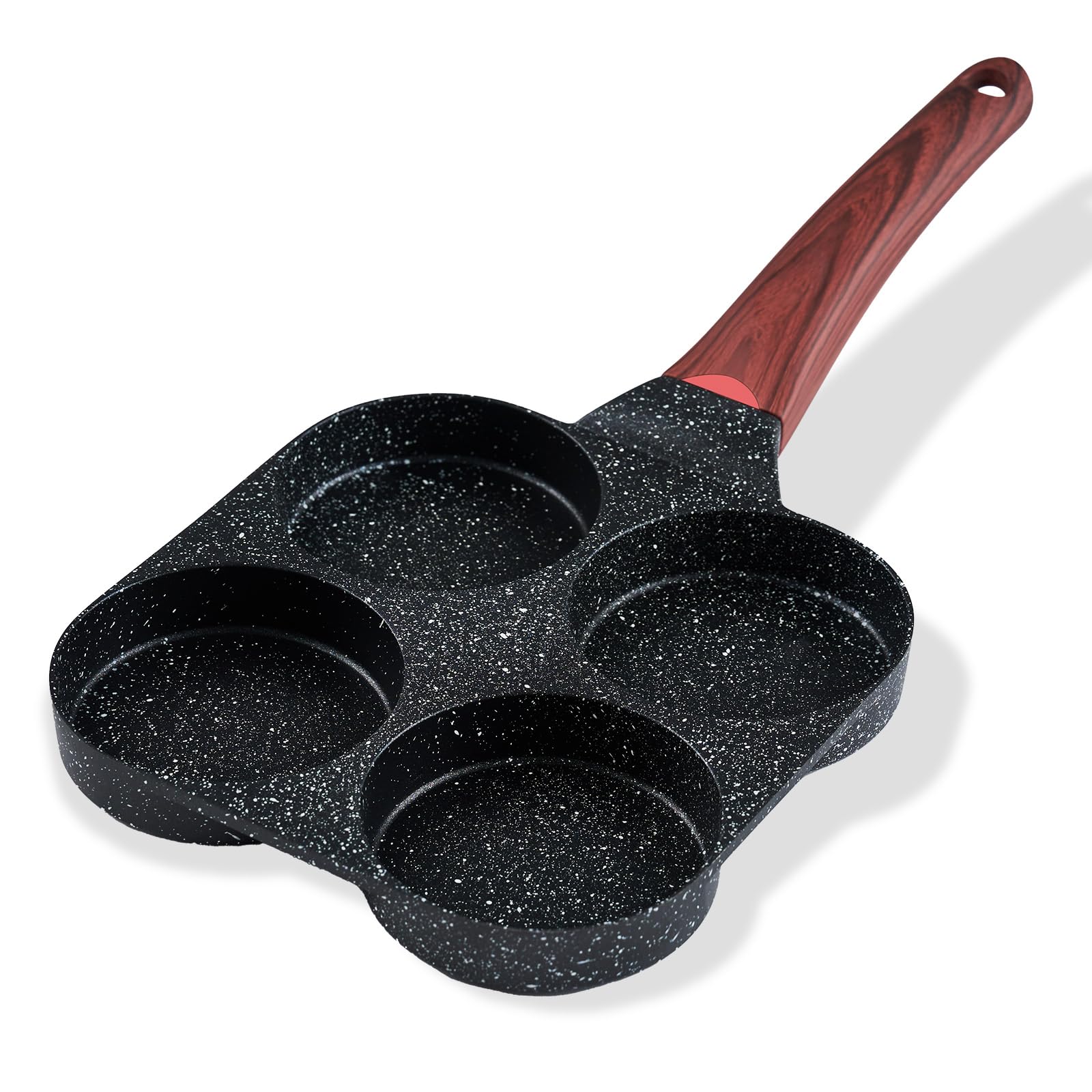 Egg Pan, 4-Cup Nonstick Granite Omelette Skillet - VINE GLOBAL