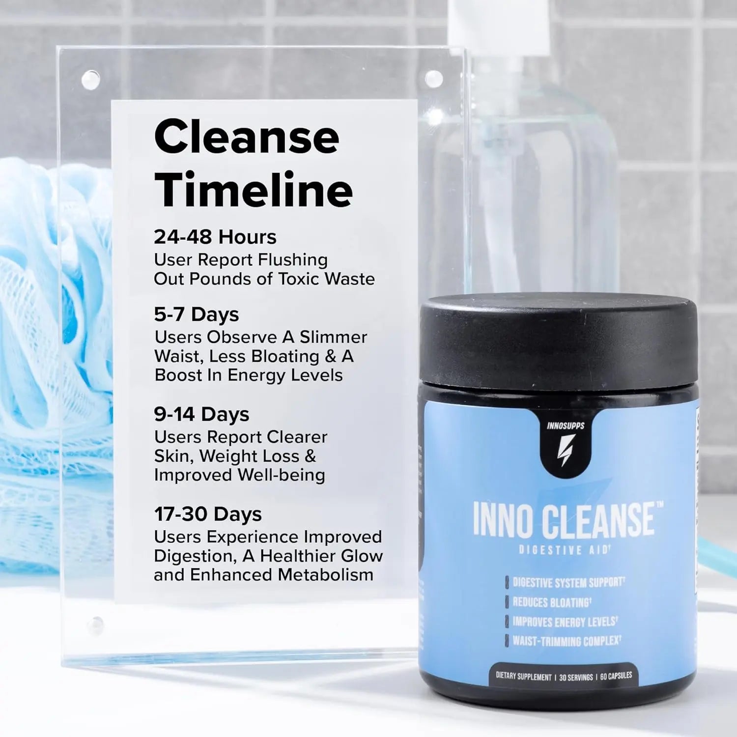 Inno Cleanse - Waist Trimming Complex | Digestive System Support & Aid | Reduced Bloating | Improves Energy Levels | Gluten Free, Vegan Friendly VINE GLOBAL