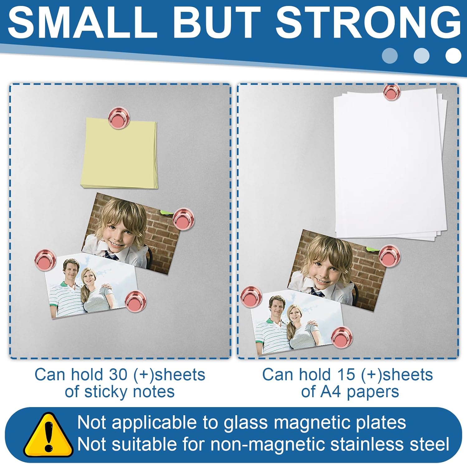 12Pcs Black Fridge Magnets, Small and Strong Magnets for Whiteboard - VINE GLOBAL