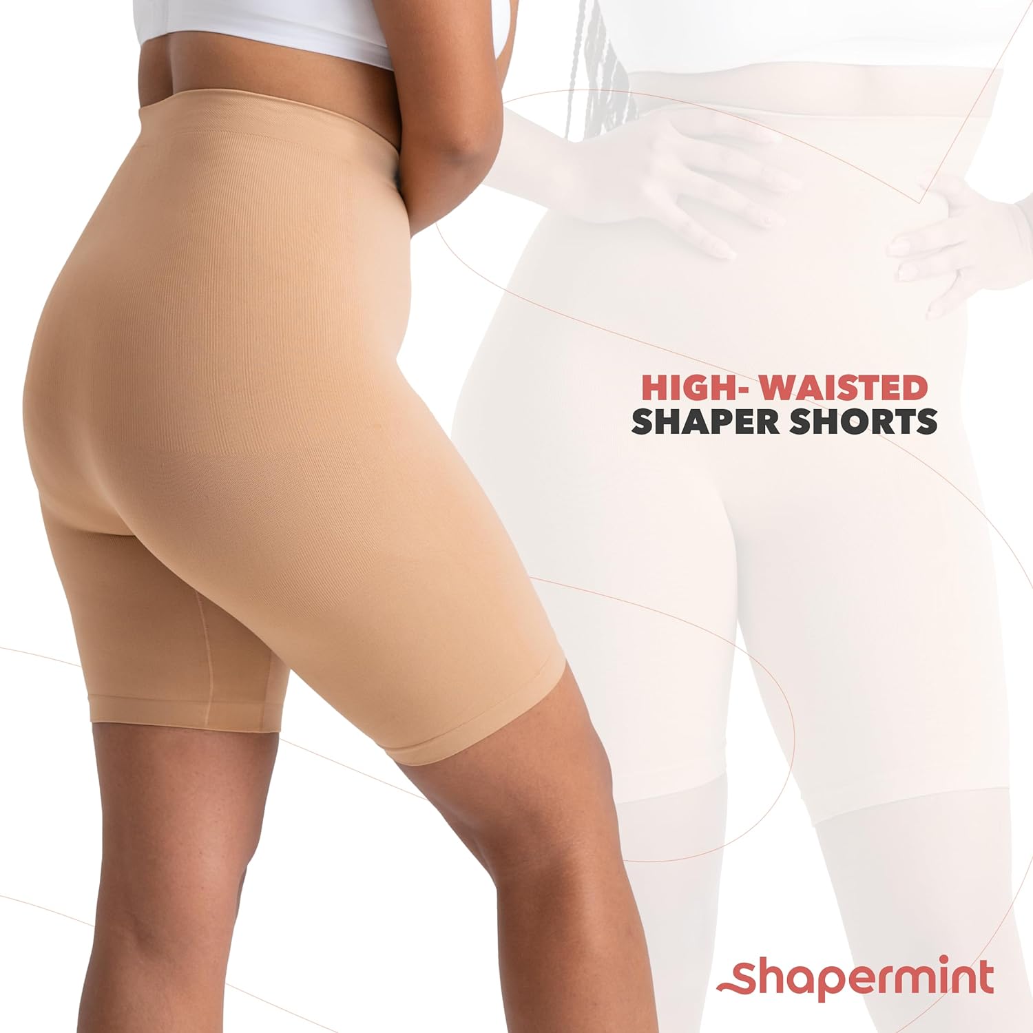 High Waisted Body Shaper Shorts Shapewear for Women Tummy Control Thigh Slimming Technology - VINE GLOBAL
