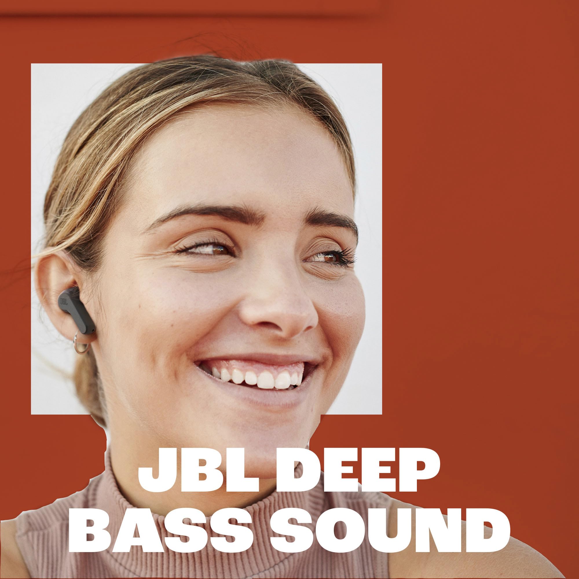 JBL Vibe Beam - True Wireless JBL Deep Bass Sound Earbuds, Bluetooth 5.2, Water & Dust Resistant, Hands-free call with VoiceAware, Up to 32 hours of battery life (Black) - VINE GLOBAL