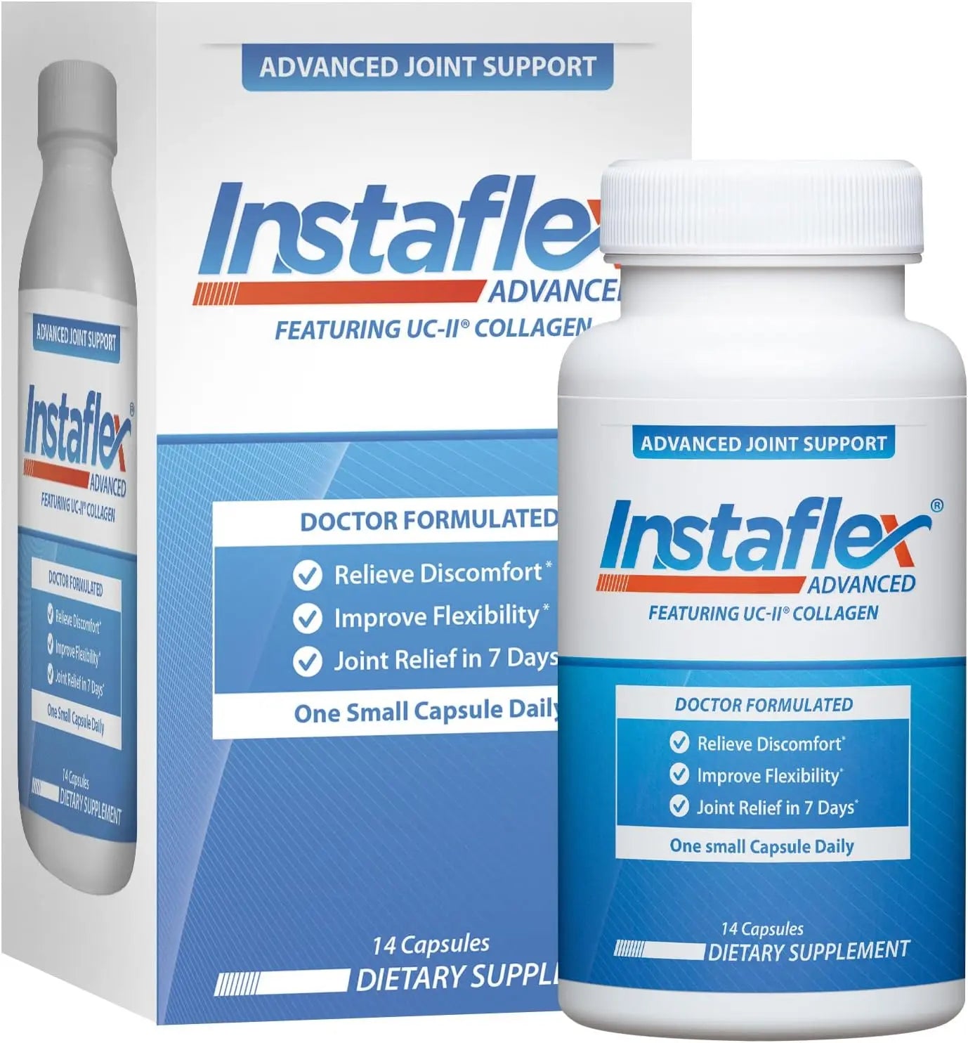 Instaflex Advanced Joint Support - Doctor Formulated Joint Relief Supplement, Featuring Collagen & 5 Other Joint Discomfort Fighting Ingredients - 14 Count VINE GLOBAL