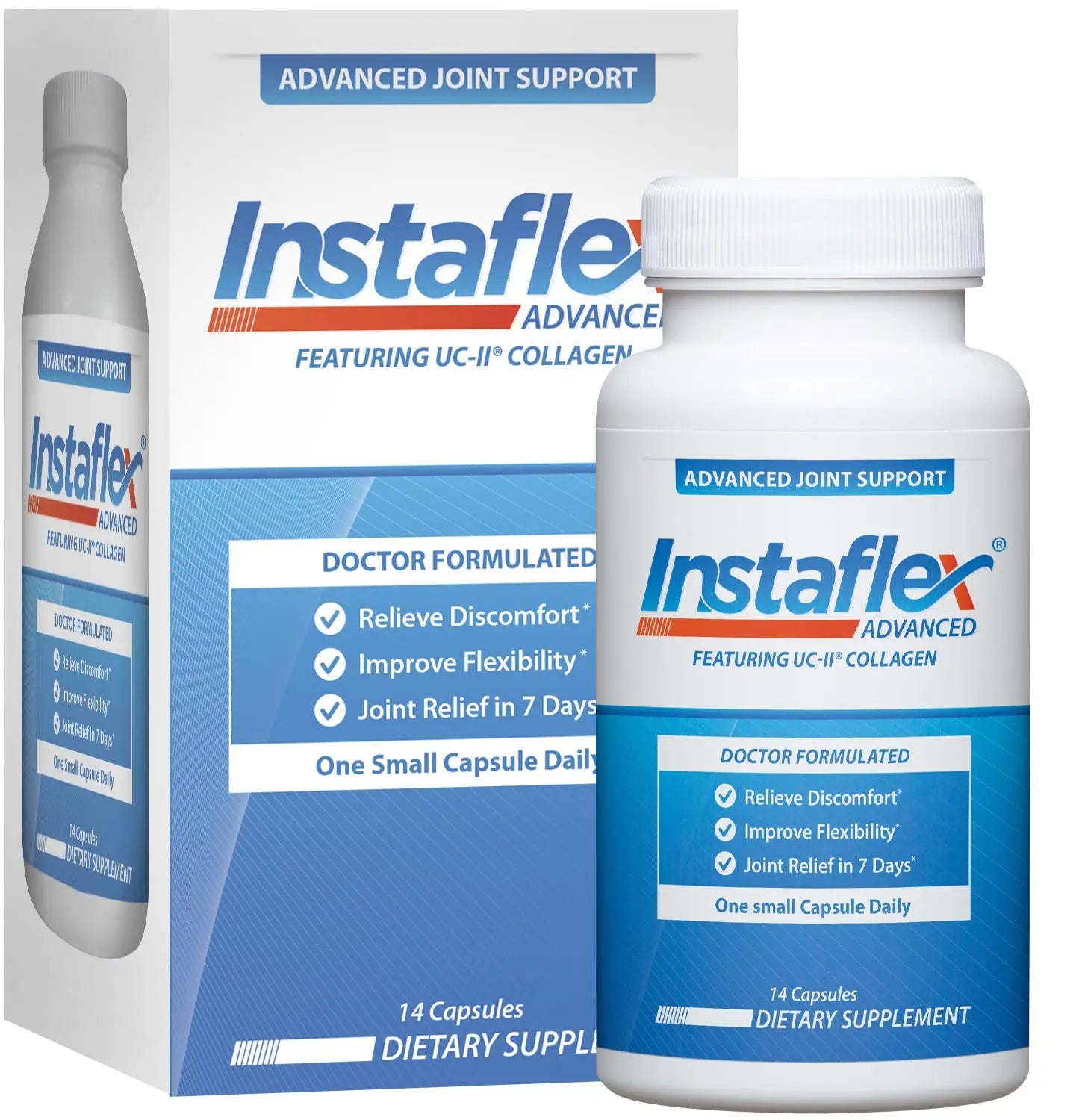 Instaflex Advanced Joint Support - Doctor Formulated Joint Relief Supplement, Featuring Collagen & 5 Other Joint Discomfort Fighting Ingredients - 14 Count VINE GLOBAL