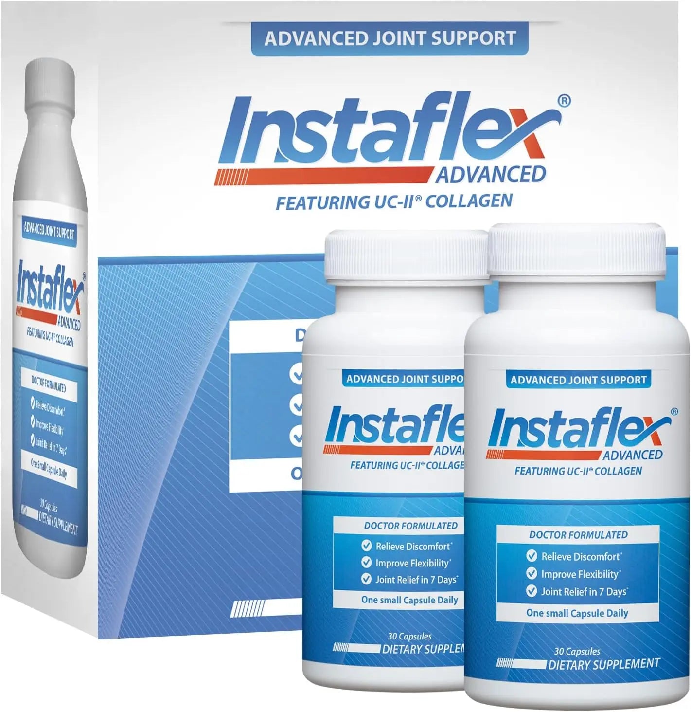 Instaflex Advanced Joint Support Nutritional Supplement Capsule with Doctor Formulated Joint Relief Supplement, Featuring UC-II Collagen & 5 Other Joint Discomfort Fighting Ingredients, 60 Ct VINE GLOBAL