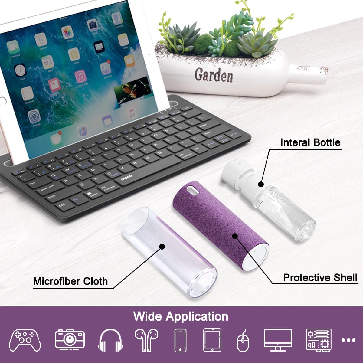 Car Screen Cleaner Spray, Electronic Touchscreen Mist Cleaning Brush Kit for TV, Laptop, iPad, iPhone, Cellphone, MacBook Pro, Tablet, PC, Computer, Monitor, LCD Screens, Eyeglasses - Cream - VINE GLOBAL