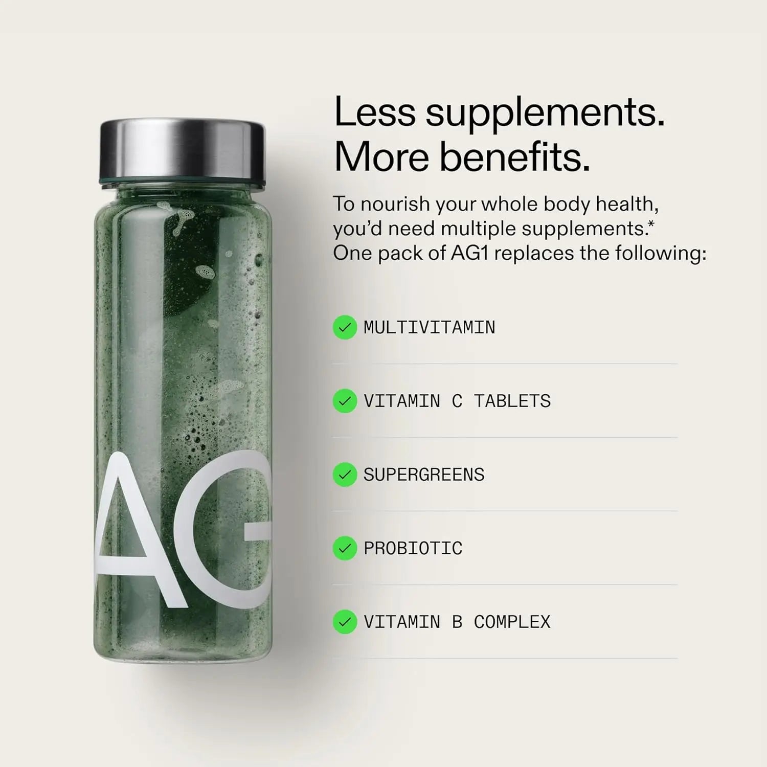 AG1 Greens Powder Supplement | Improve Gut Health | 75 Vitamins (Athletic Greens) VINE GLOBAL