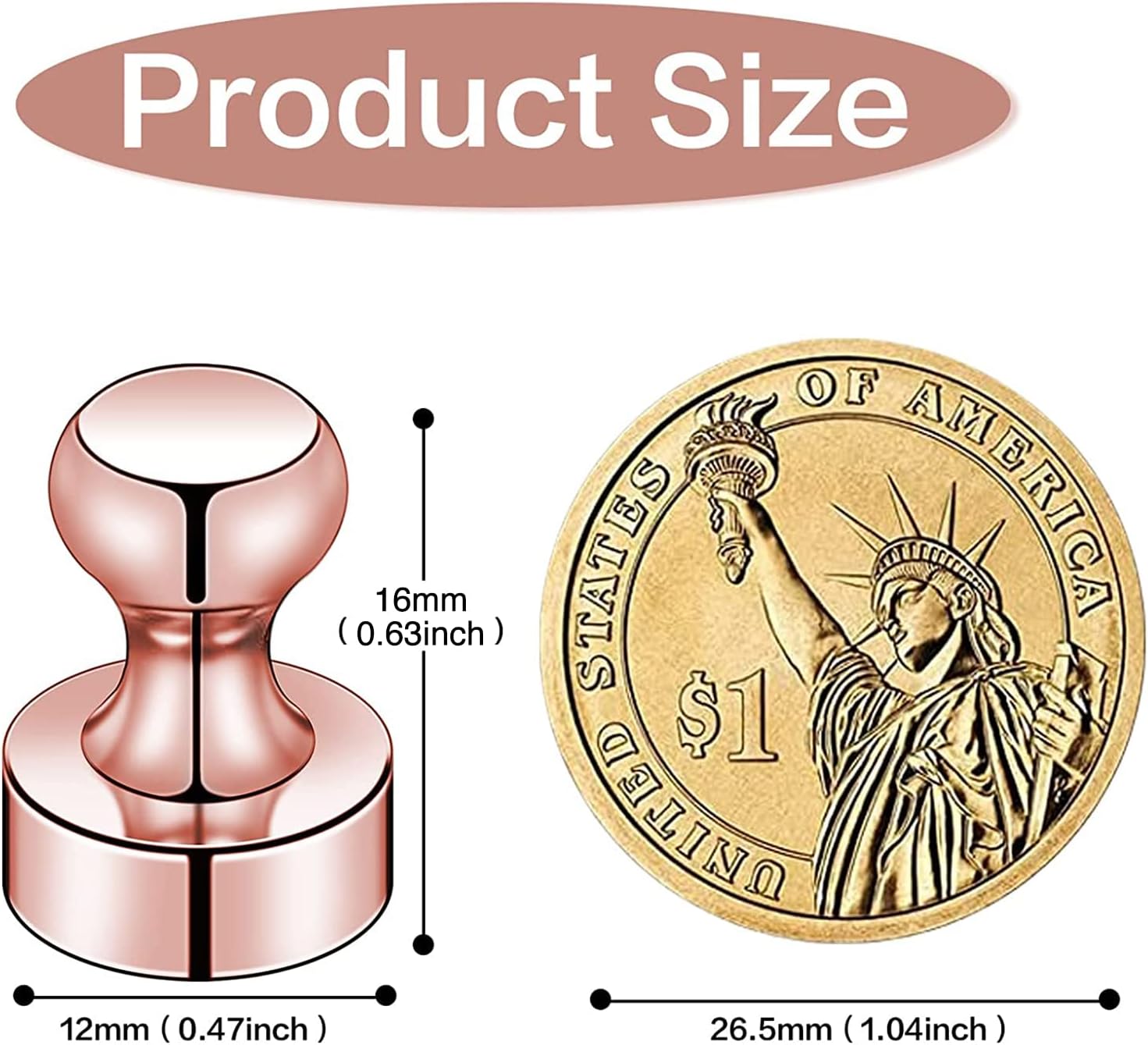 12Pcs Black Fridge Magnets, Small and Strong Magnets for Whiteboard - VINE GLOBAL