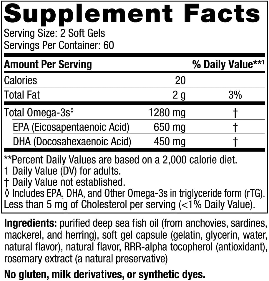 Nordic Naturals Ultimate Omega, Lemon Flavor - 120 Soft Gels - 1280 mg Omega-3 VINE GLOBAL