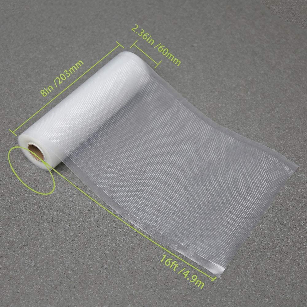 Vacuum Sealer Bags 8x50 Rolls 2 pack for Food Saver, Seal a Meal, Weston. Commercial Grade, BPA Free, Heavy Duty, Great for vac storage, Meal Prep or Sous Vide - VINE GLOBAL