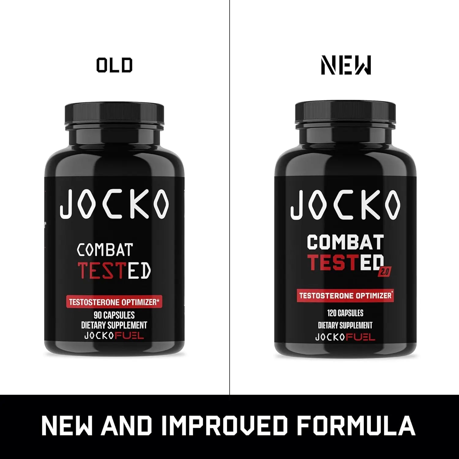 Jocko Fuel Test Booster for Men - Natural Endurance, Stamina, & Strength Booster - Muscle Builder for Men & Nitric Oxide Support with Ginger Root, Shilijat, & Tongkat Ali, 120ct (30 Servings) VINE GLOBAL