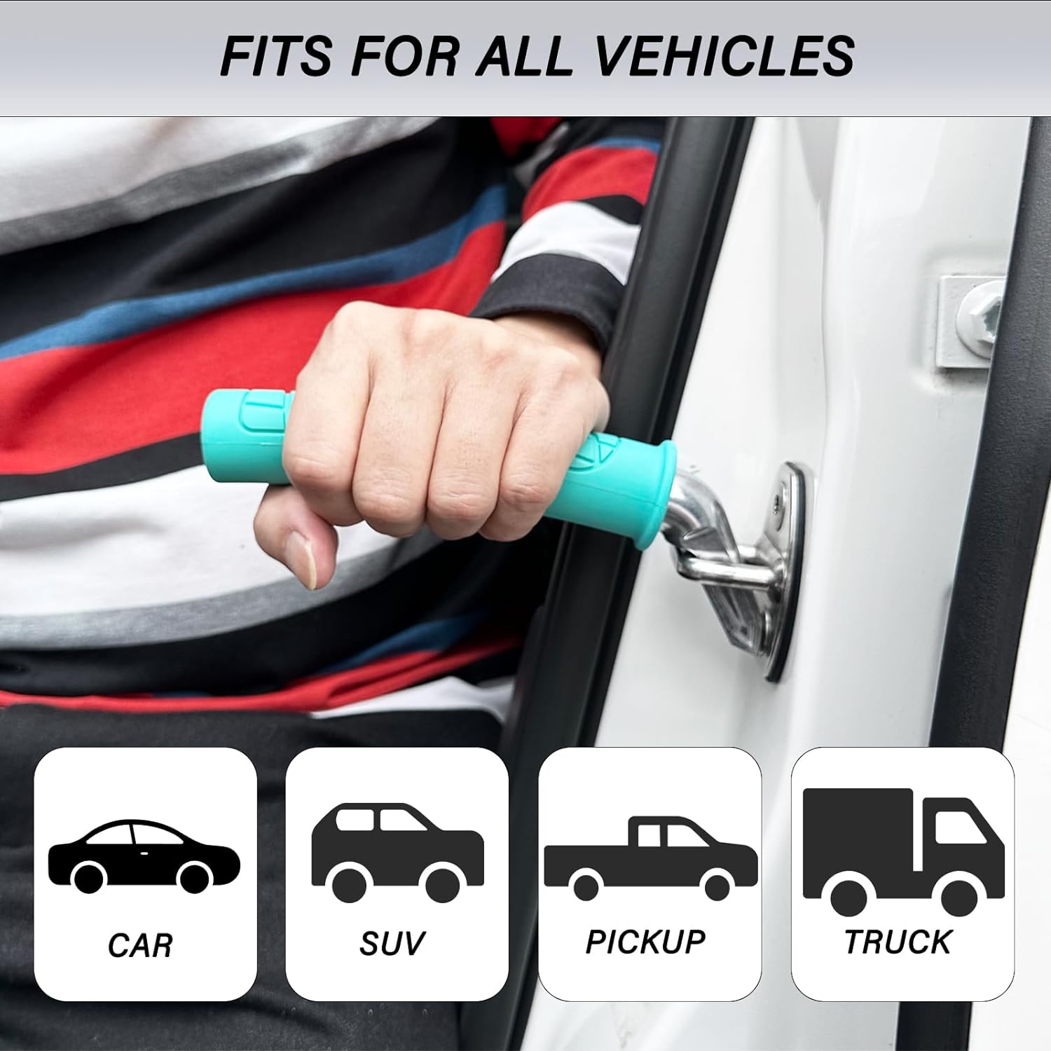 2 Pack Car Door Handle for Elderly Car Handle Assist Portable Vehicle Support Handle for Easy Sit to Stand Assistance  for Seniors and Handicapped - VINE GLOBAL