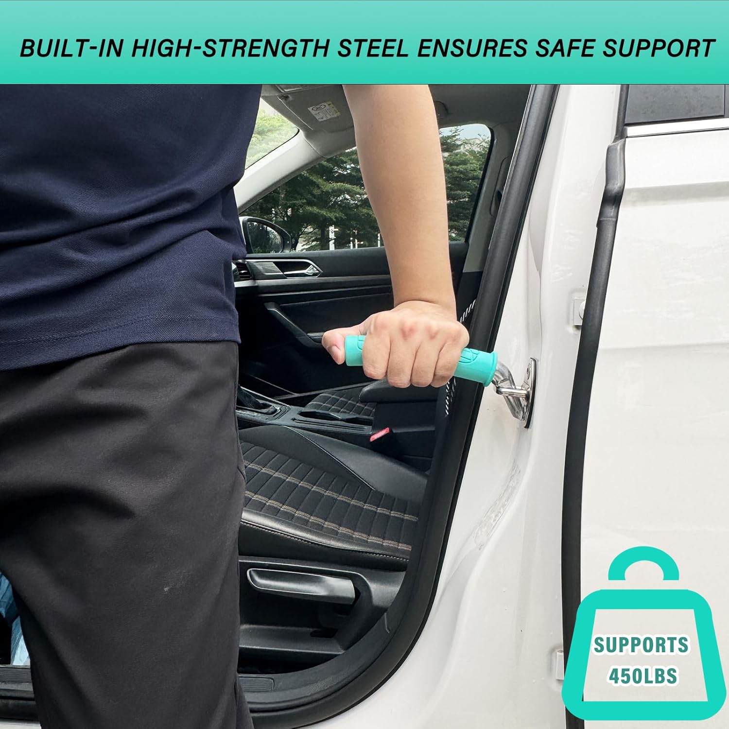 2 Pack Car Door Handle for Elderly Car Handle Assist Portable Vehicle Support Handle for Easy Sit to Stand Assistance  for Seniors and Handicapped - VINE GLOBAL