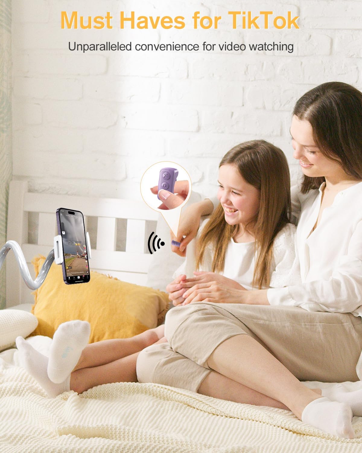 Remote Control for TikTok, Page Turner for Kindle App, Bluetooth Camera Video Recording Remote, Scrolling Ring for TIK Tok, iPhone, iPad, iOS, Android - Black - VINE GLOBAL