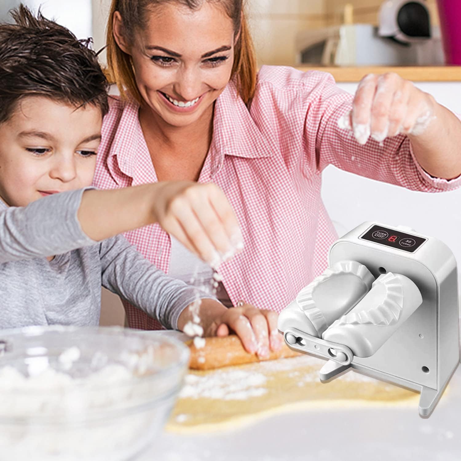 Automatic Electric Dumpling Press Maker Machine - Adjustable and Easy to Operate - VINE GLOBAL