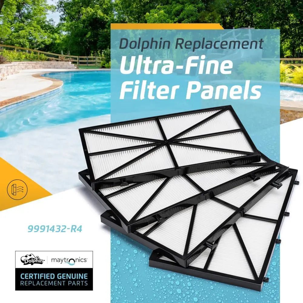 Dolphin Genuine Replacement Part — Ultra-Fine Filter Panels (4PK) — 9991432-R4 VINE GLOBAL