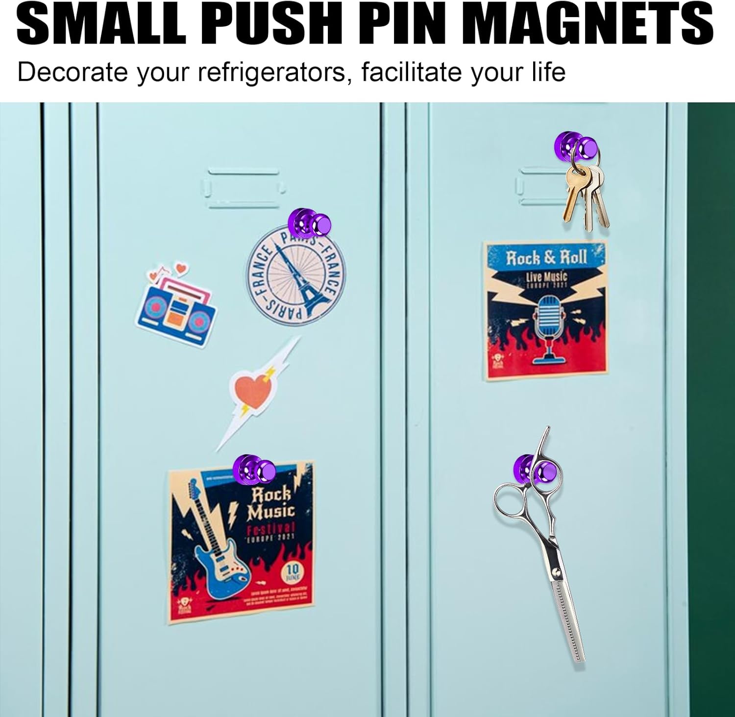 12Pcs Black Fridge Magnets, Small and Strong Magnets for Whiteboard - VINE GLOBAL