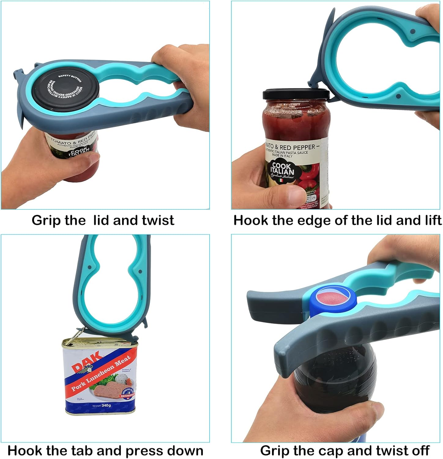 Jar Opener Bottle Opener and Can Opener for Weak hands - VINE GLOBAL