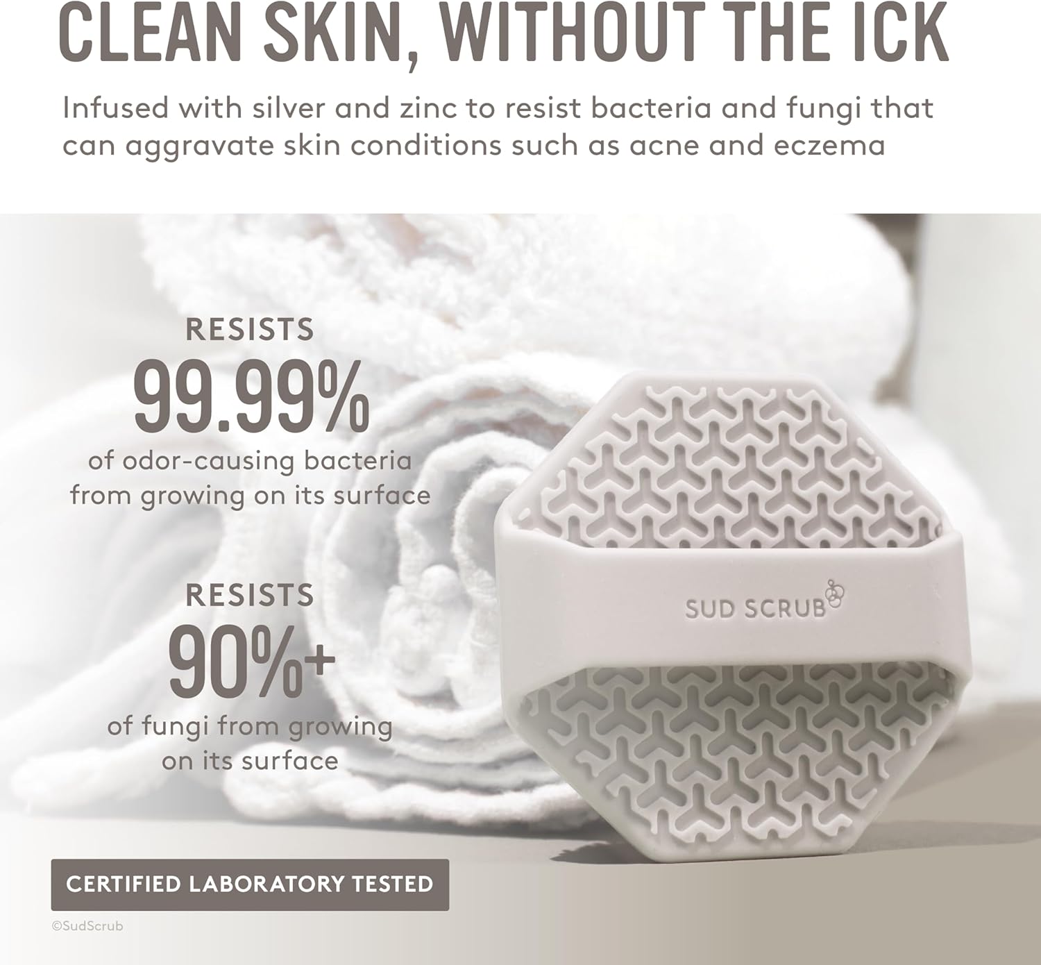 Antimicrobial Silicone Face Scrubber, 1 Pack, Gentle Face Exfoliator for Sensitive Skin - VINE GLOBAL