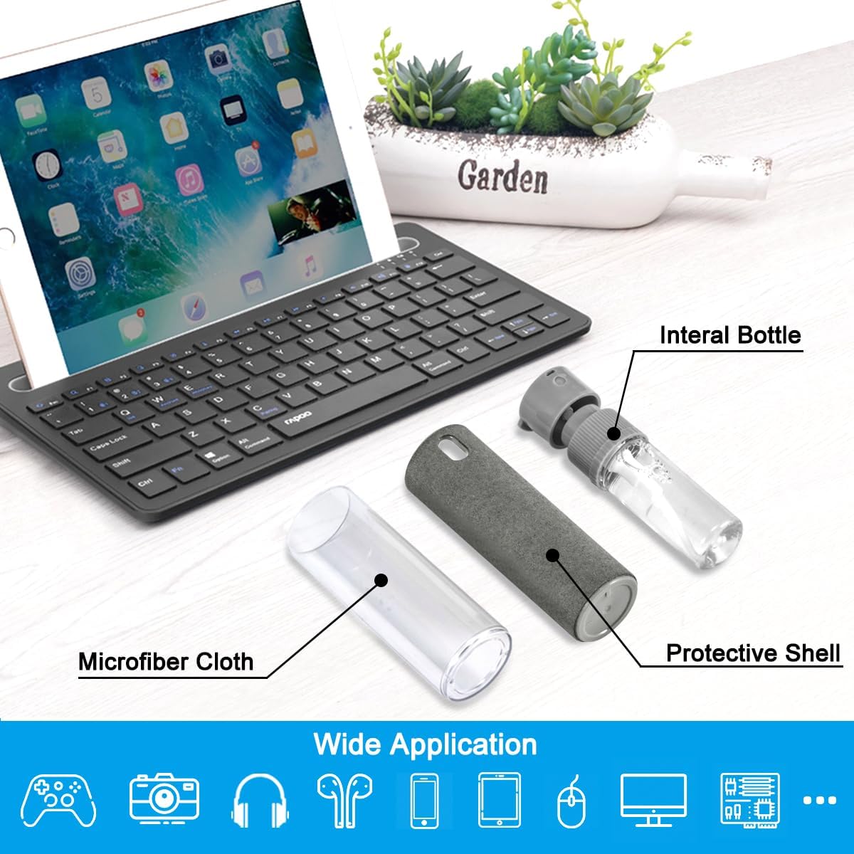 Car Screen Cleaner Spray, Electronic Touchscreen Mist Cleaning Brush Kit for TV, Laptop, iPad, iPhone, Cellphone, MacBook Pro, Tablet, PC, Computer, Monitor, LCD Screens, Eyeglasses - Cream - VINE GLOBAL