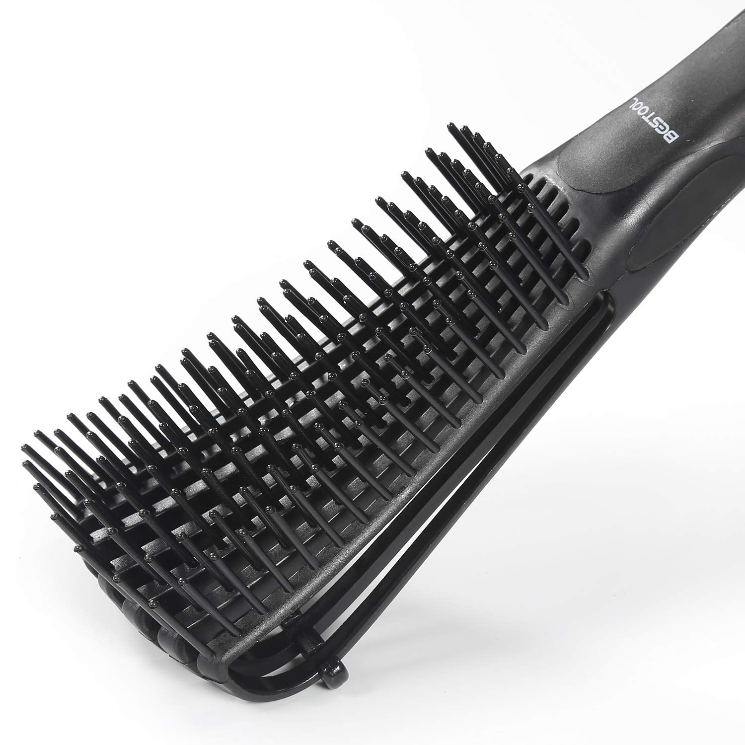 Detangling Brush, Detangler Brush for Natural Black/ Curly Hair Afro 3/4abc Texture, Faster n Easier Detangle Wet or Dry Hair with No Pain (Black) - VINE GLOBAL