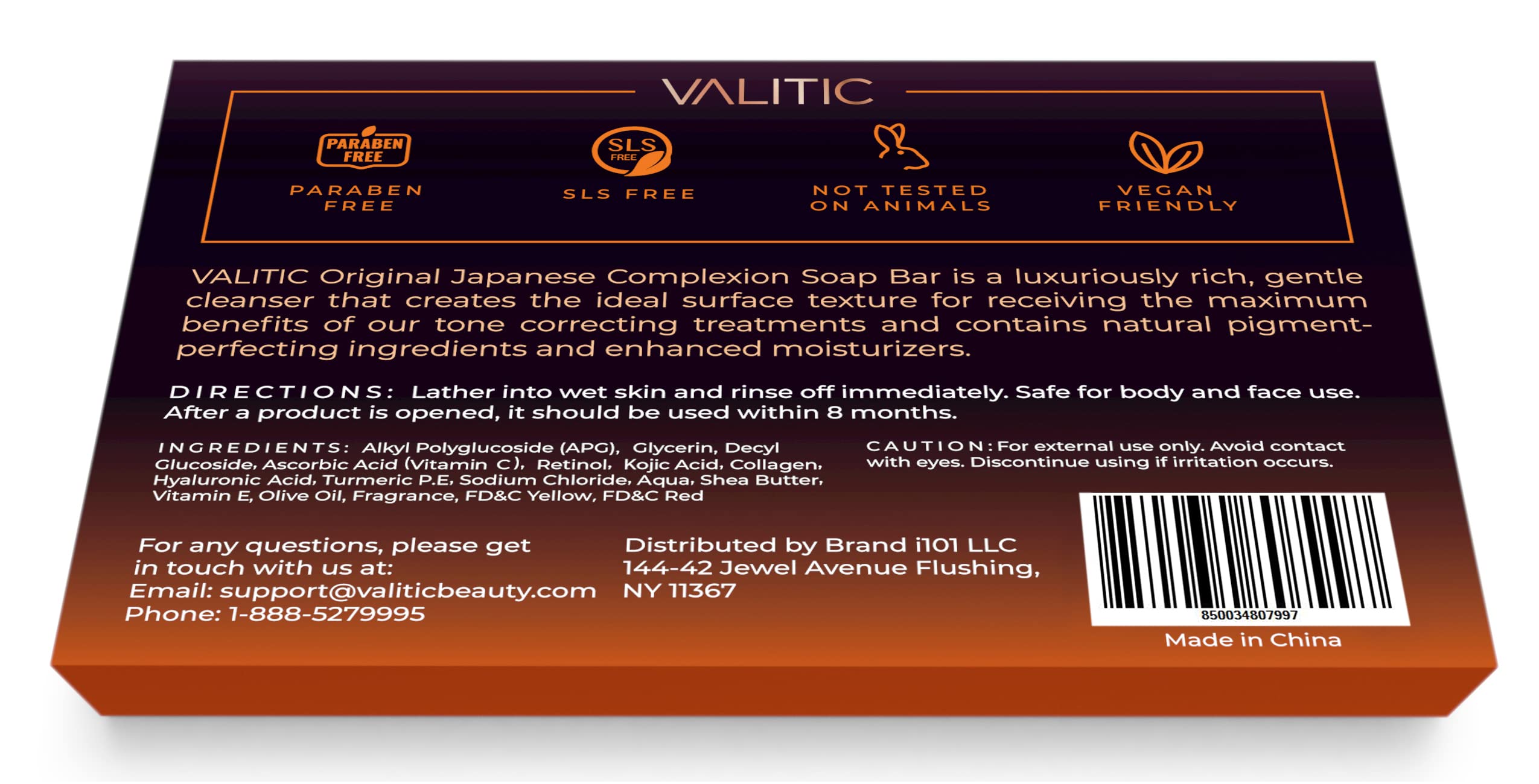 VALITIC Kojic Acid Dark Spot Remover Soap Bars with Vitamin C, Retinol, Collagen, Turmeric - Original Japanese Complex Infused with Hyaluronic Acid, Vitamin E, Shea Butter, Castile Olive Oil (2 Pack) - VINE GLOBAL