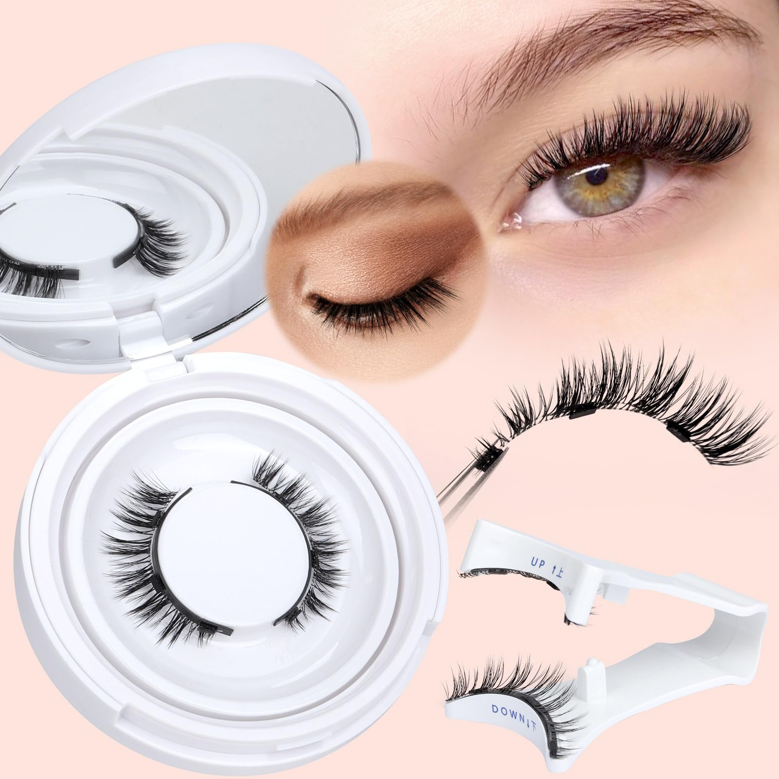 Magnetic Lashes with Applicator No Glue Magnetic False Eyelashes Kit  Wispy Reusable Eyelashes - VINE GLOBAL