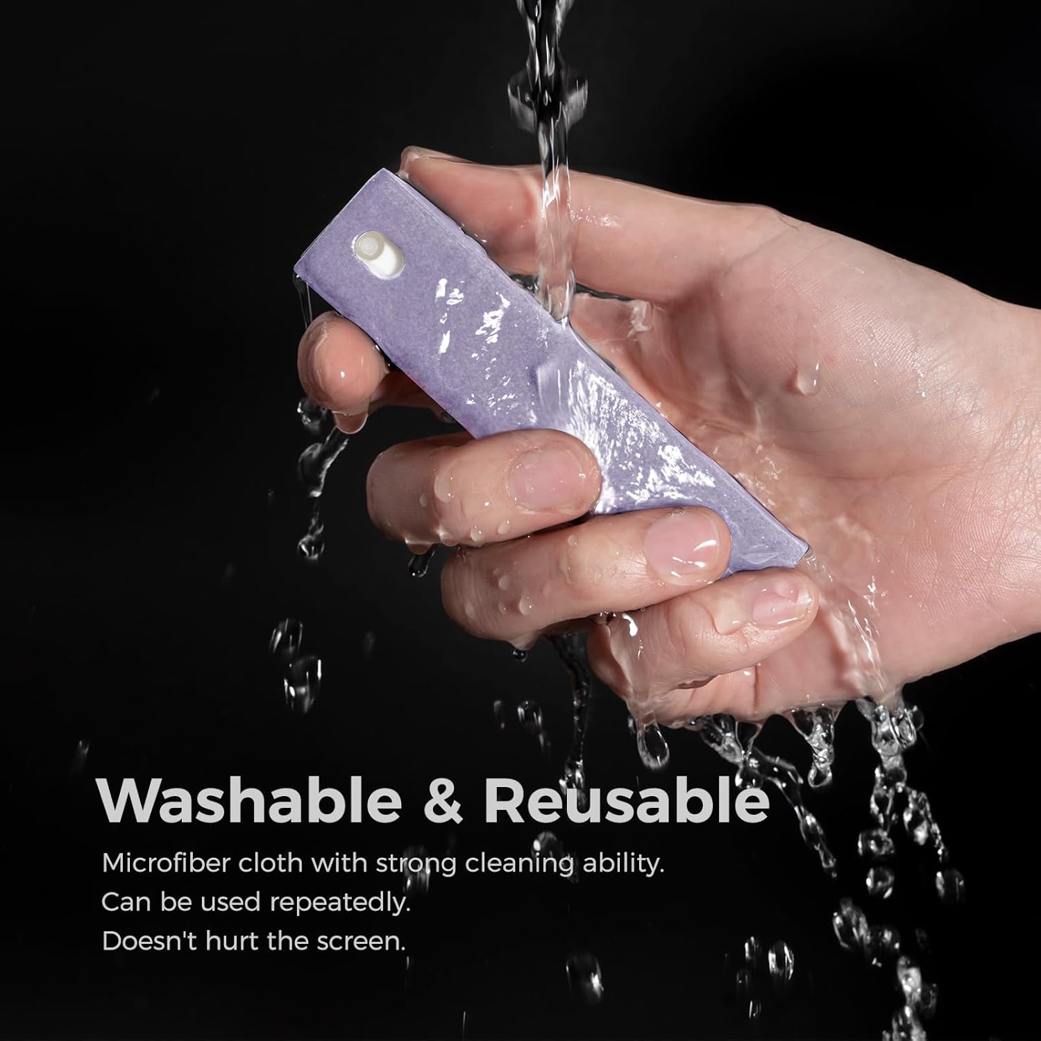 CLEAN Screen Cleaner, Fingerprint Proof Screen Cleaner Spray, All-in-One Cleaner with Microfiber and Shell for All Phones, Laptop and Tablet Screens (Black) - VINE GLOBAL