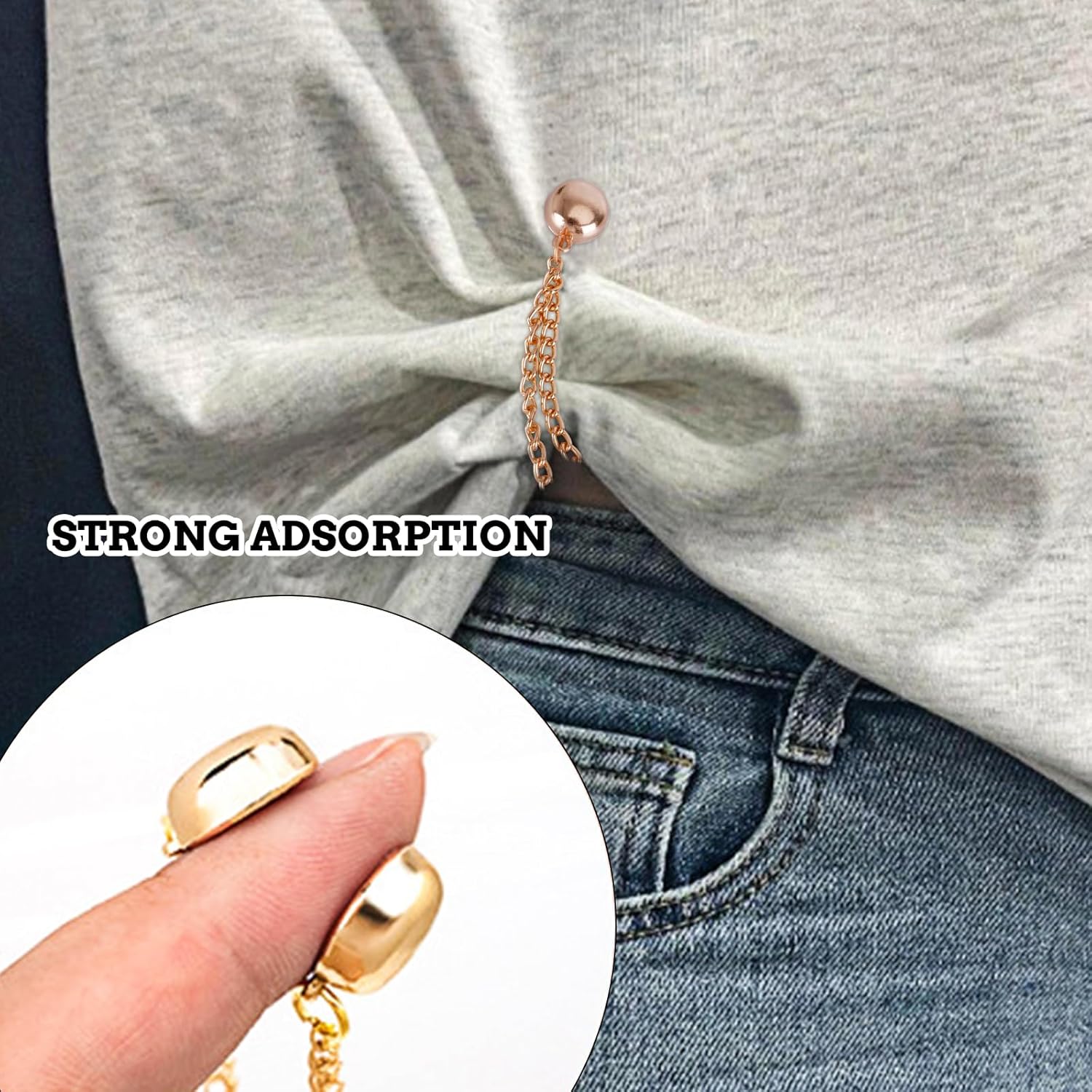 4pcs Multi-Function Magnetic Clothing Clips, Magnetic Clothing Clips with Chain - VINE GLOBAL