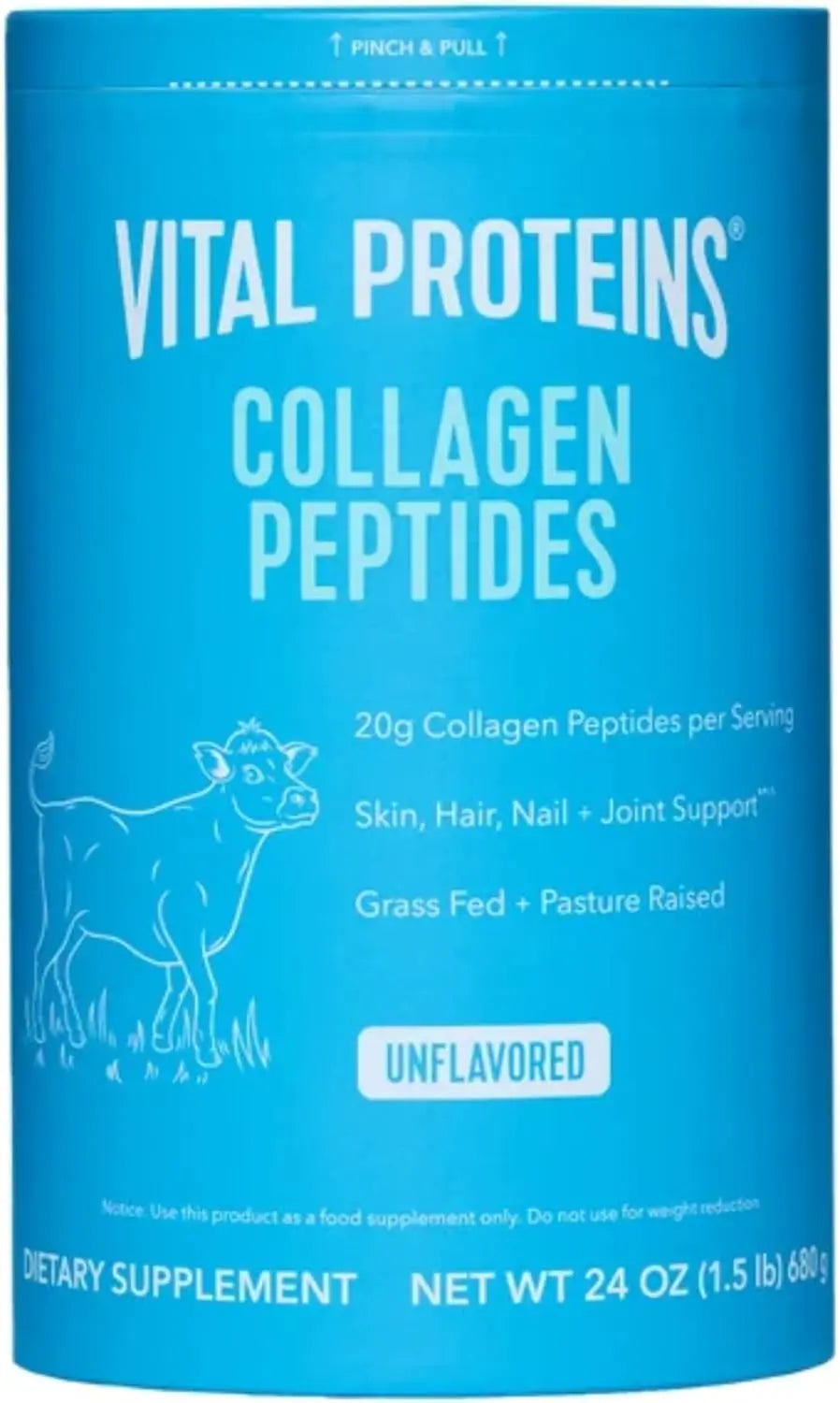 Vital Proteins Natural Whole Nutrition Collagen Peptides - Pasture Raised, Grass Fed, Paleo Friendly, Gluten Free, Single Ingredient - 24 Ounce VINE GLOBAL