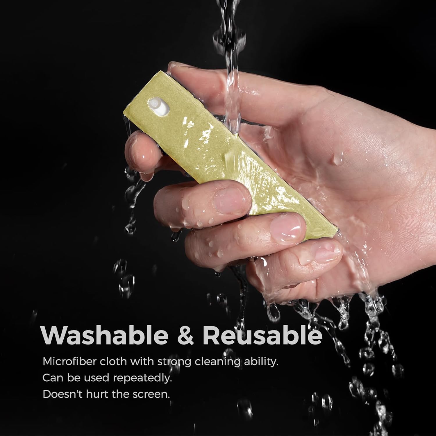 CLEAN Screen Cleaner, Fingerprint Proof Screen Cleaner Spray, All-in-One Cleaner with Microfiber and Shell for All Phones, Laptop and Tablet Screens (Black) - VINE GLOBAL