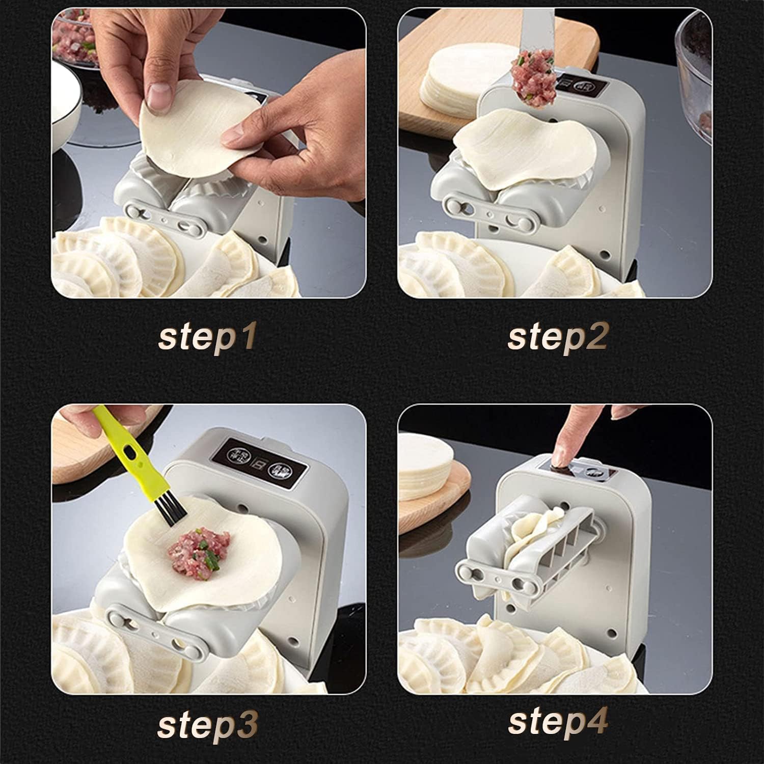 Automatic Electric Dumpling Press Maker Machine - Adjustable and Easy to Operate - VINE GLOBAL