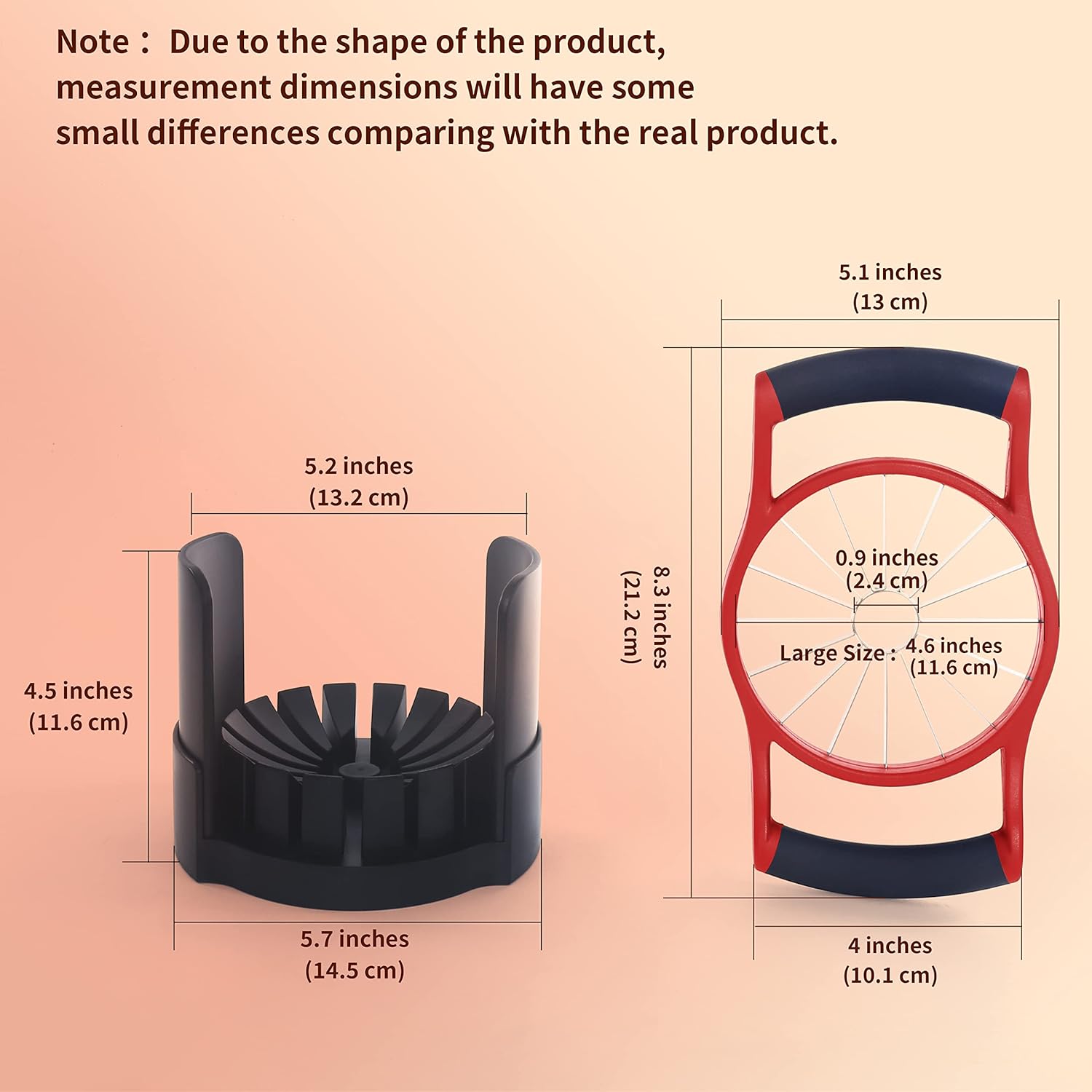 Apple Slicer and Corer,Heavy Duty Apple Cutter with Base, Stainless Steel Ultra-Sharp Blade - VINE GLOBAL