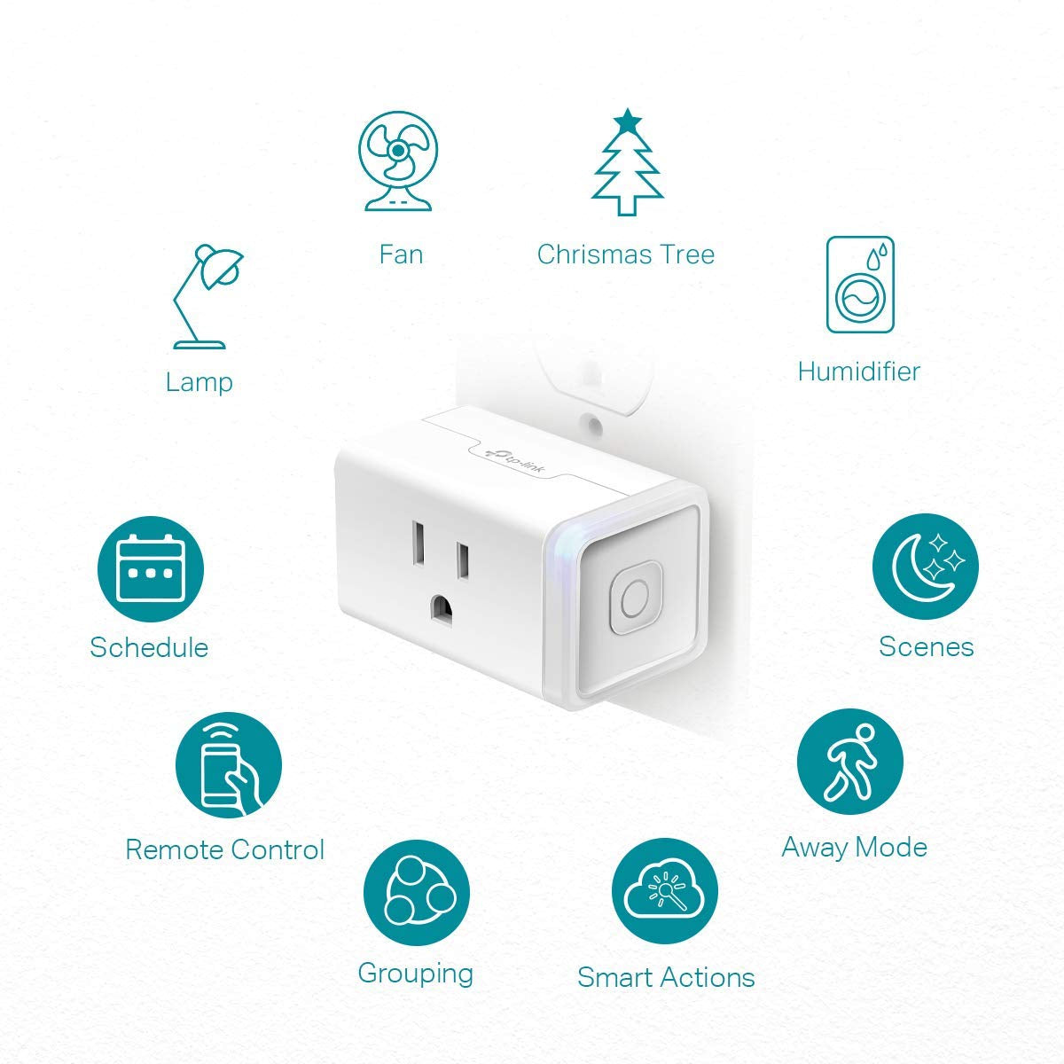 Plug HS103P2, Smart Home Wi-Fi Outlet Works with Alexa, Echo, Google Home & IFTTT, No Hub Required, Remote Control,15 Amp,Ul Certified, (Pack of 2) White