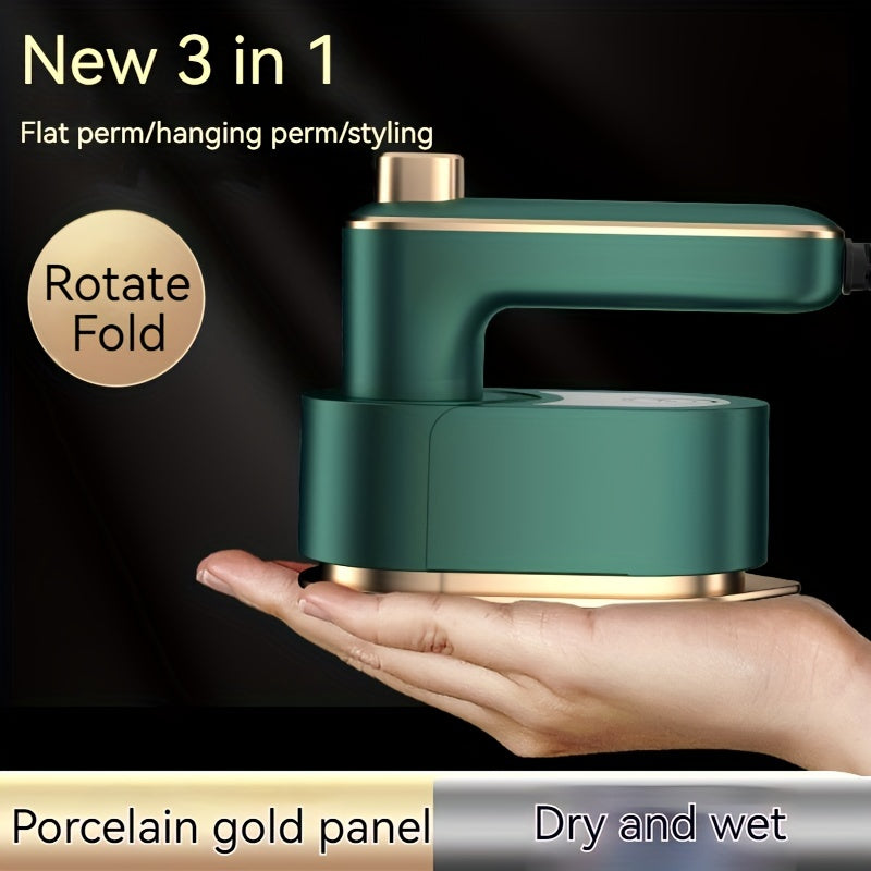 Portable Iron Steamer For Clothes, Mini Folding Small Iron, Fast Heating, 180 ° Foldable Rotating Handheld Steam Iron, Compact And Convenient Storage, Suitable For Family Travel And College-US - VINE GLOBAL