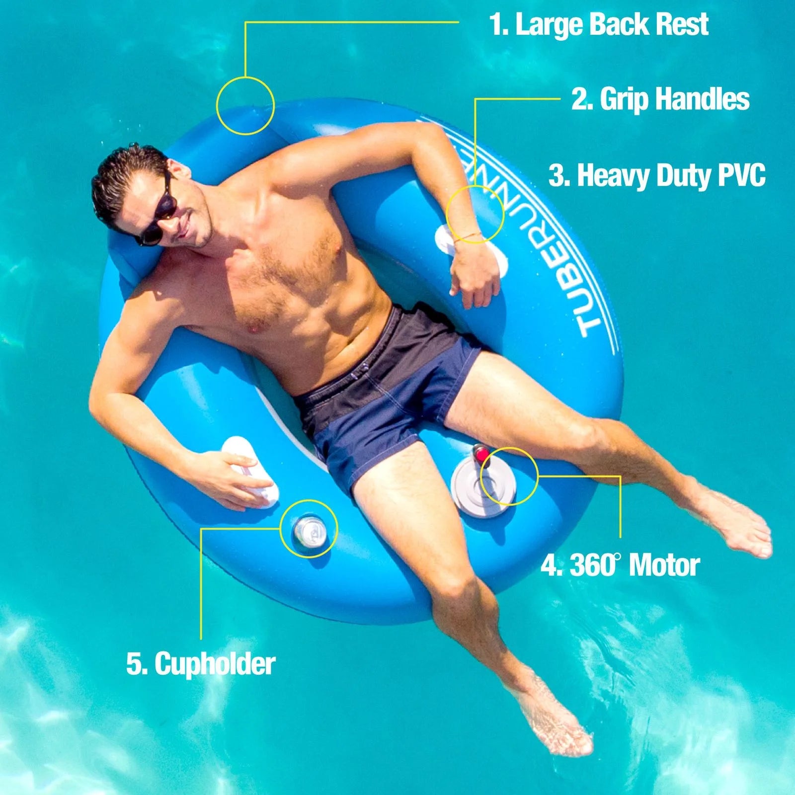 Tube Runner Motorized Pool Tube with Built-In Throttle