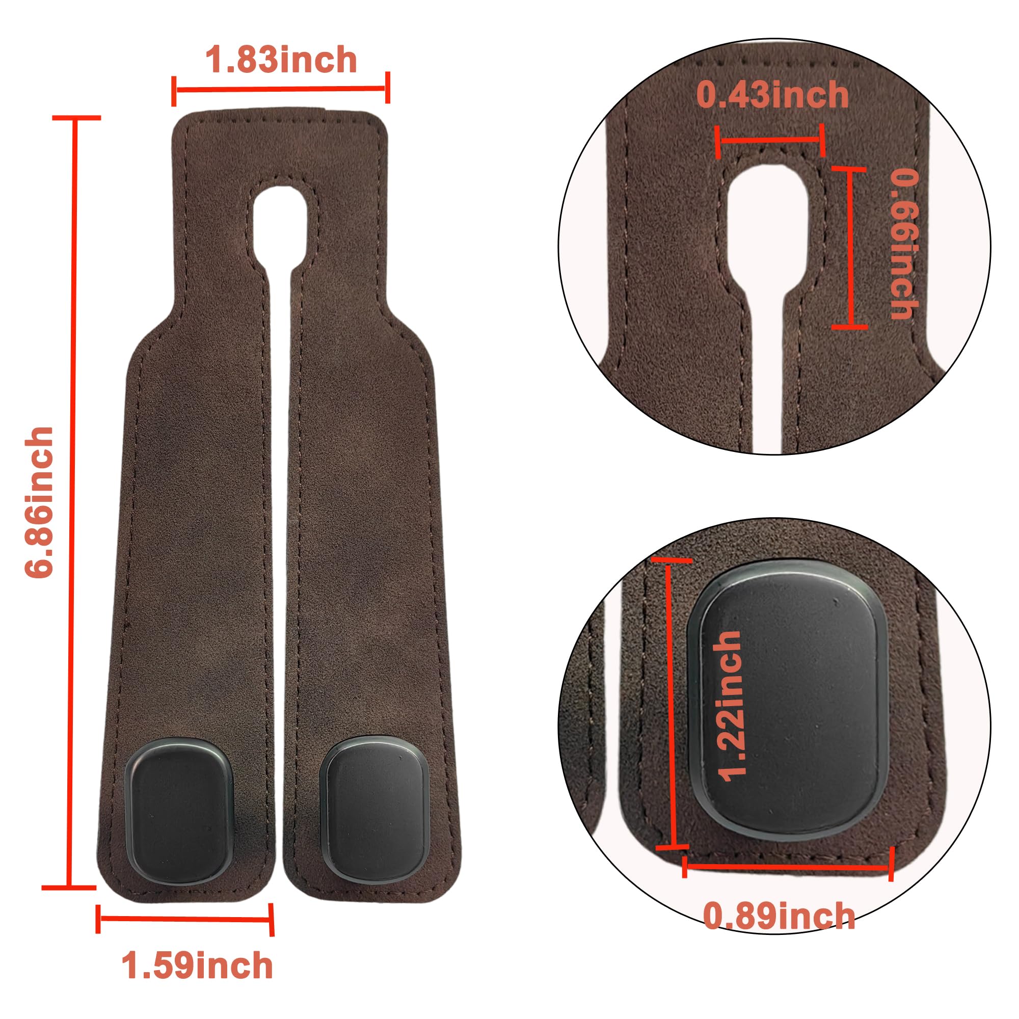 Amelity Car Hooks for Headrest, Car Seat Back Storage Hook for Headrest, Headrest Hooks for Purses and Bags, Car Hooks Leather (Black-2 Pack) - VINE GLOBAL