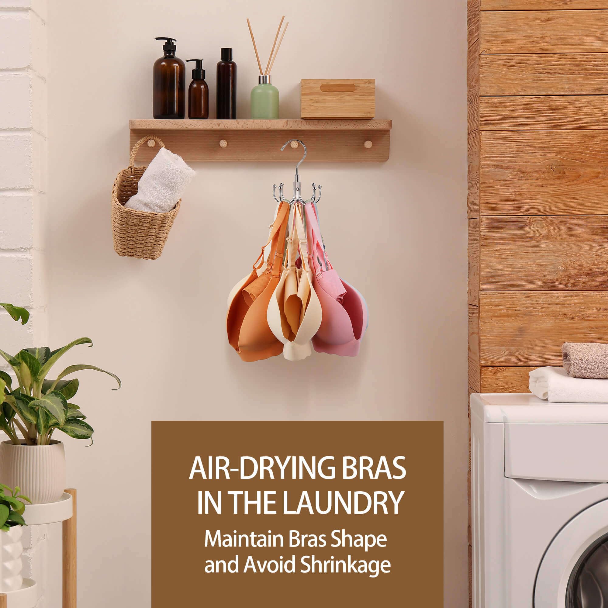 Tank Top Hanger, Rotatable Bra Organzier for Closet, Max 24 Storage Capacity Sport Bra Holder, Metal Space Saving Closet Organizers and Storage, Silver - VINE GLOBAL