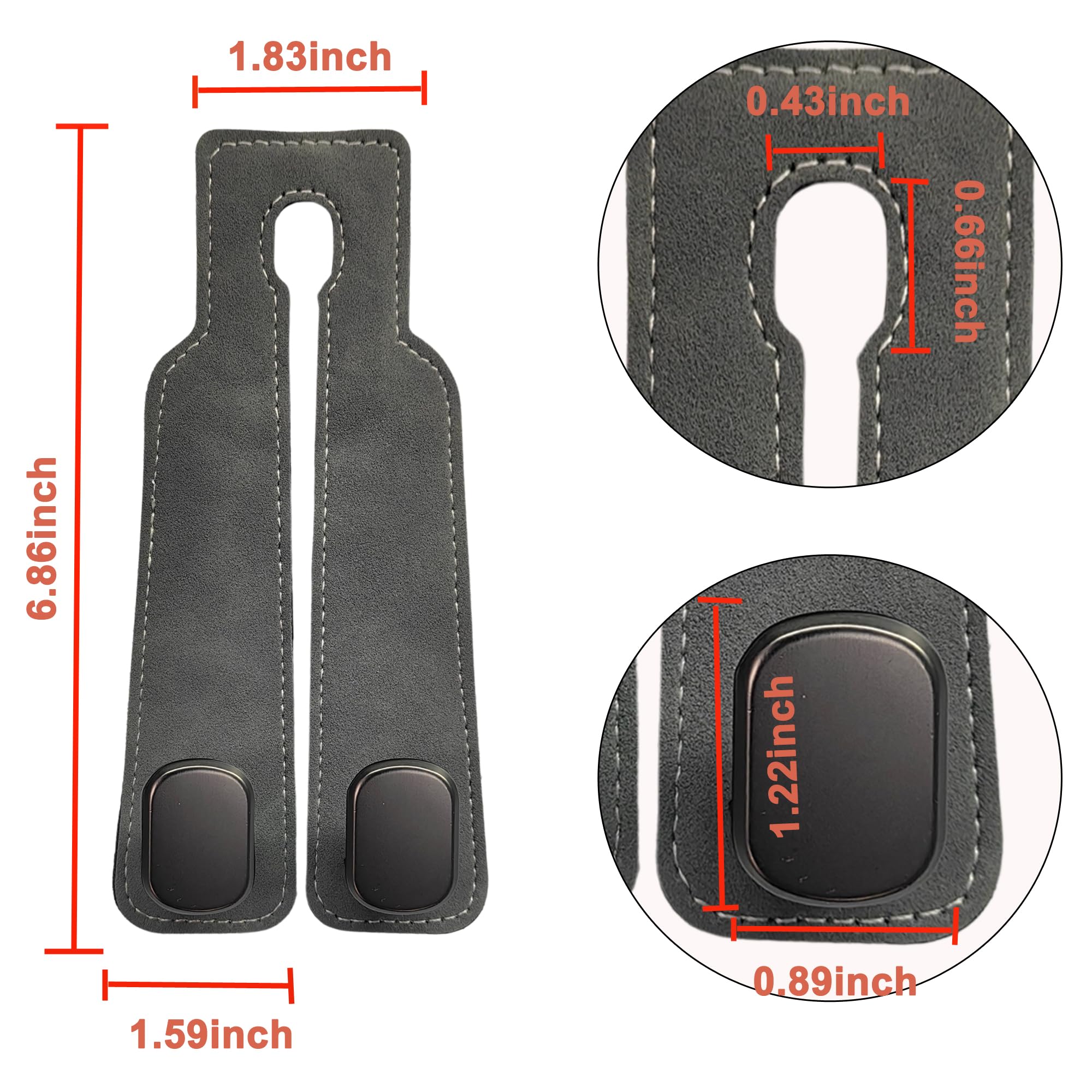 Amelity Car Hooks for Headrest, Car Seat Back Storage Hook for Headrest, Headrest Hooks for Purses and Bags, Car Hooks Leather (Black-2 Pack) - VINE GLOBAL