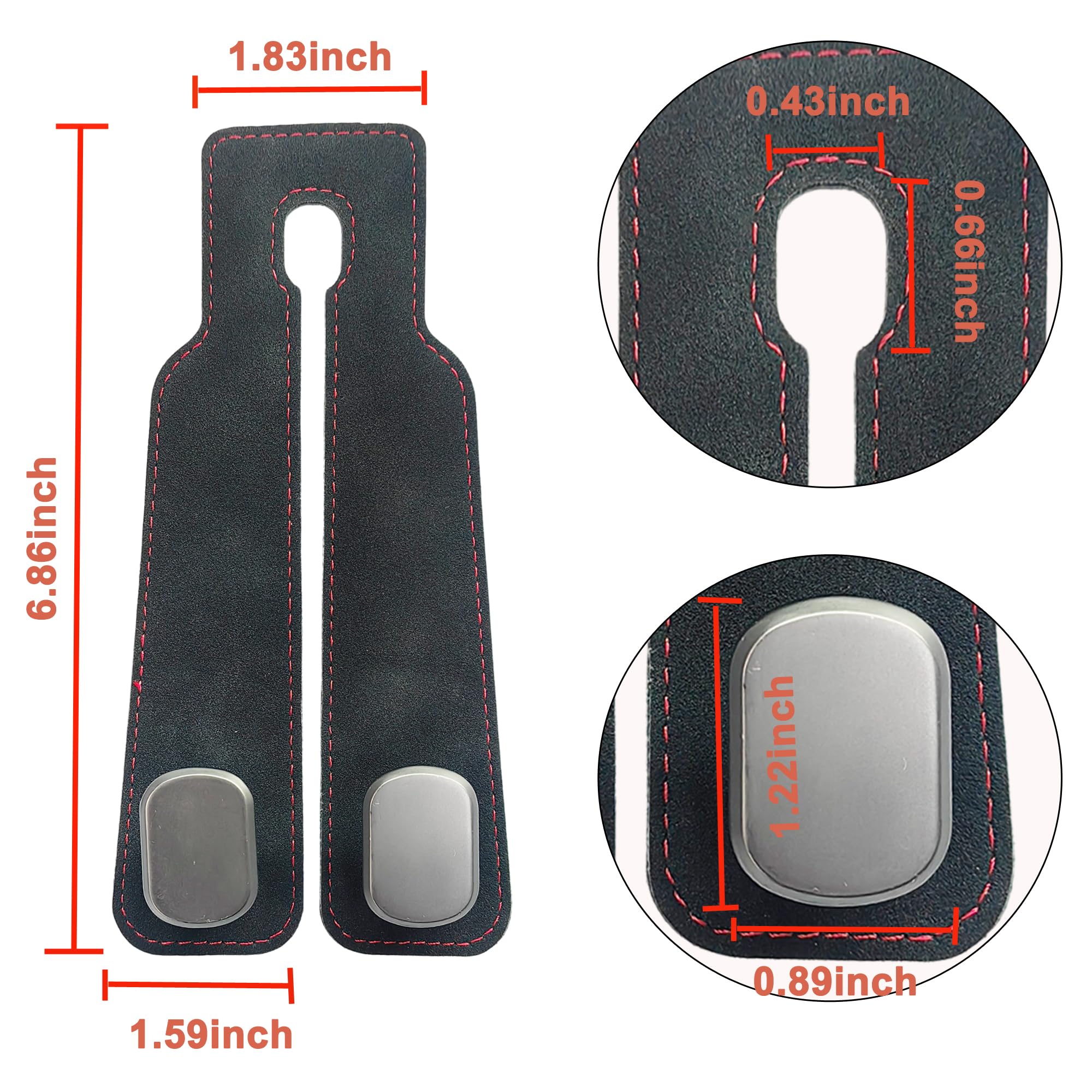 Amelity Car Hooks for Headrest, Car Seat Back Storage Hook for Headrest, Headrest Hooks for Purses and Bags, Car Hooks Leather (Black-2 Pack) - VINE GLOBAL