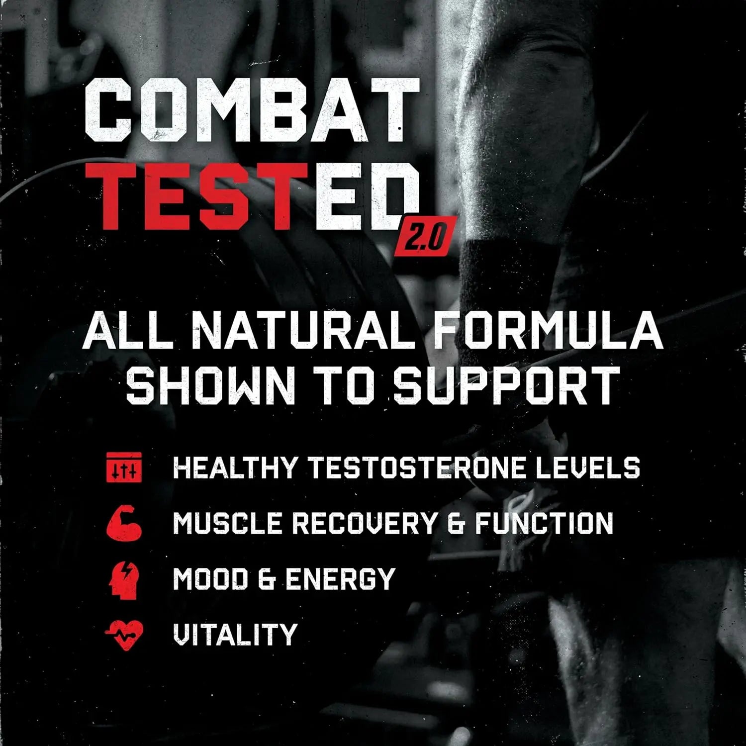 Jocko Fuel Test Booster for Men - Natural Endurance, Stamina, & Strength Booster - Muscle Builder for Men & Nitric Oxide Support with Ginger Root, Shilijat, & Tongkat Ali, 120ct (30 Servings) VINE GLOBAL