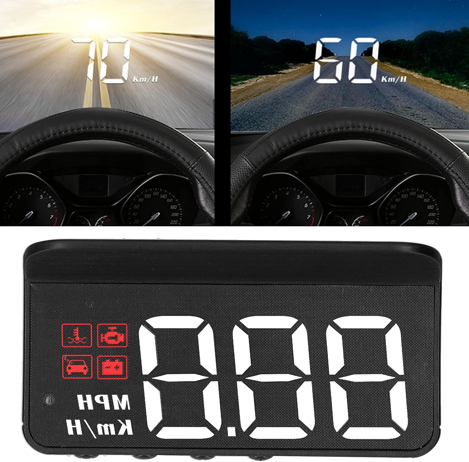 Hud Car Speedometer | Gauge Alarm Fatigue Driving Reminder - VINE GLOBAL