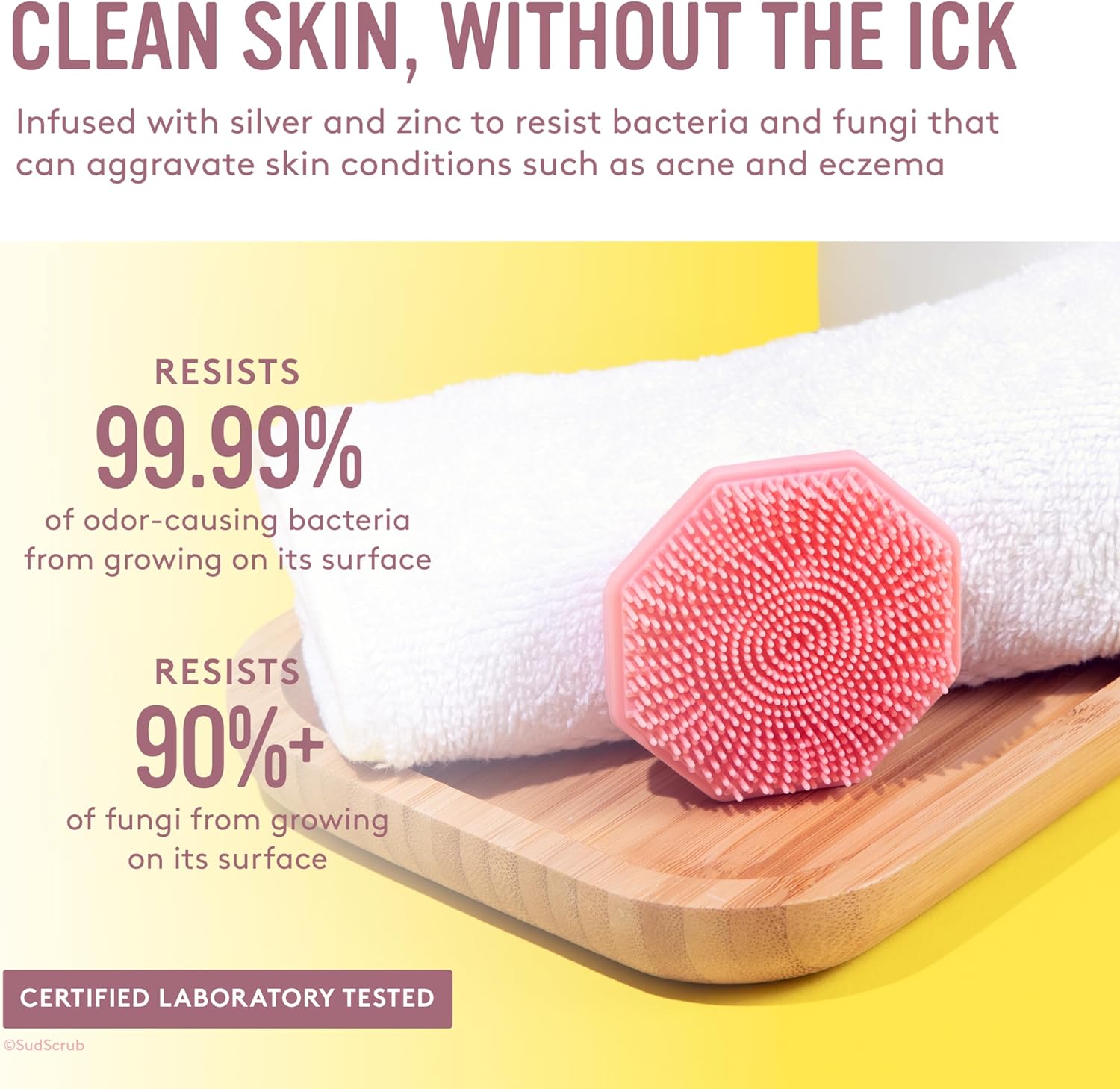 Antimicrobial Silicone Face Scrubber, 1 Pack, Gentle Face Exfoliator for Sensitive Skin - VINE GLOBAL