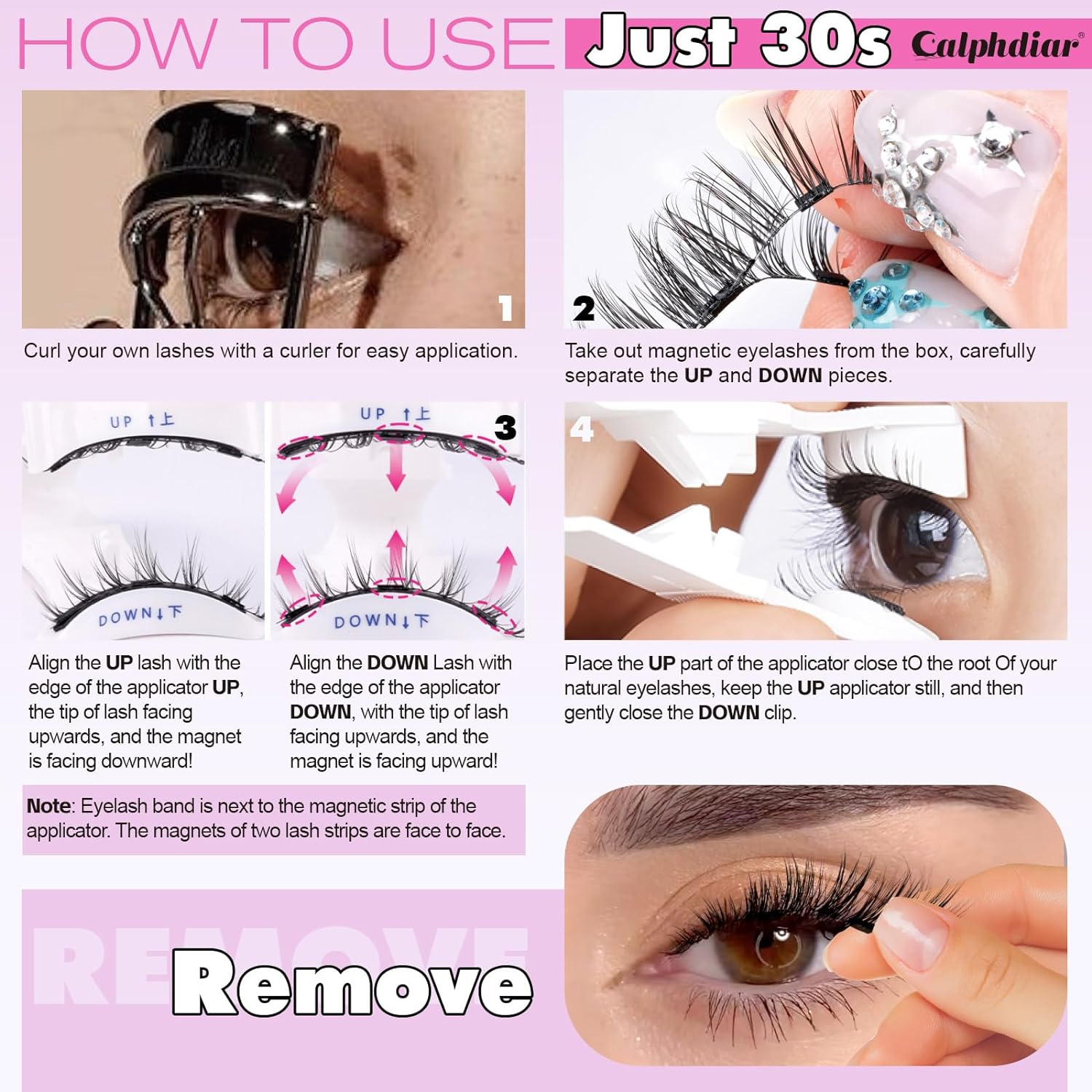 Magnetic Lashes with Applicator No Glue Magnetic False Eyelashes Kit  Wispy Reusable Eyelashes - VINE GLOBAL