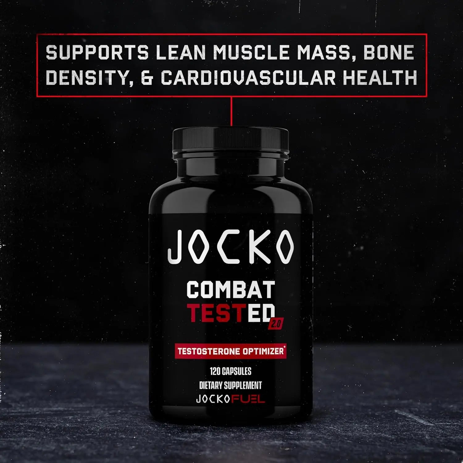 Jocko Fuel Test Booster for Men - Natural Endurance, Stamina, & Strength Booster - Muscle Builder for Men & Nitric Oxide Support with Ginger Root, Shilijat, & Tongkat Ali, 120ct (30 Servings) VINE GLOBAL