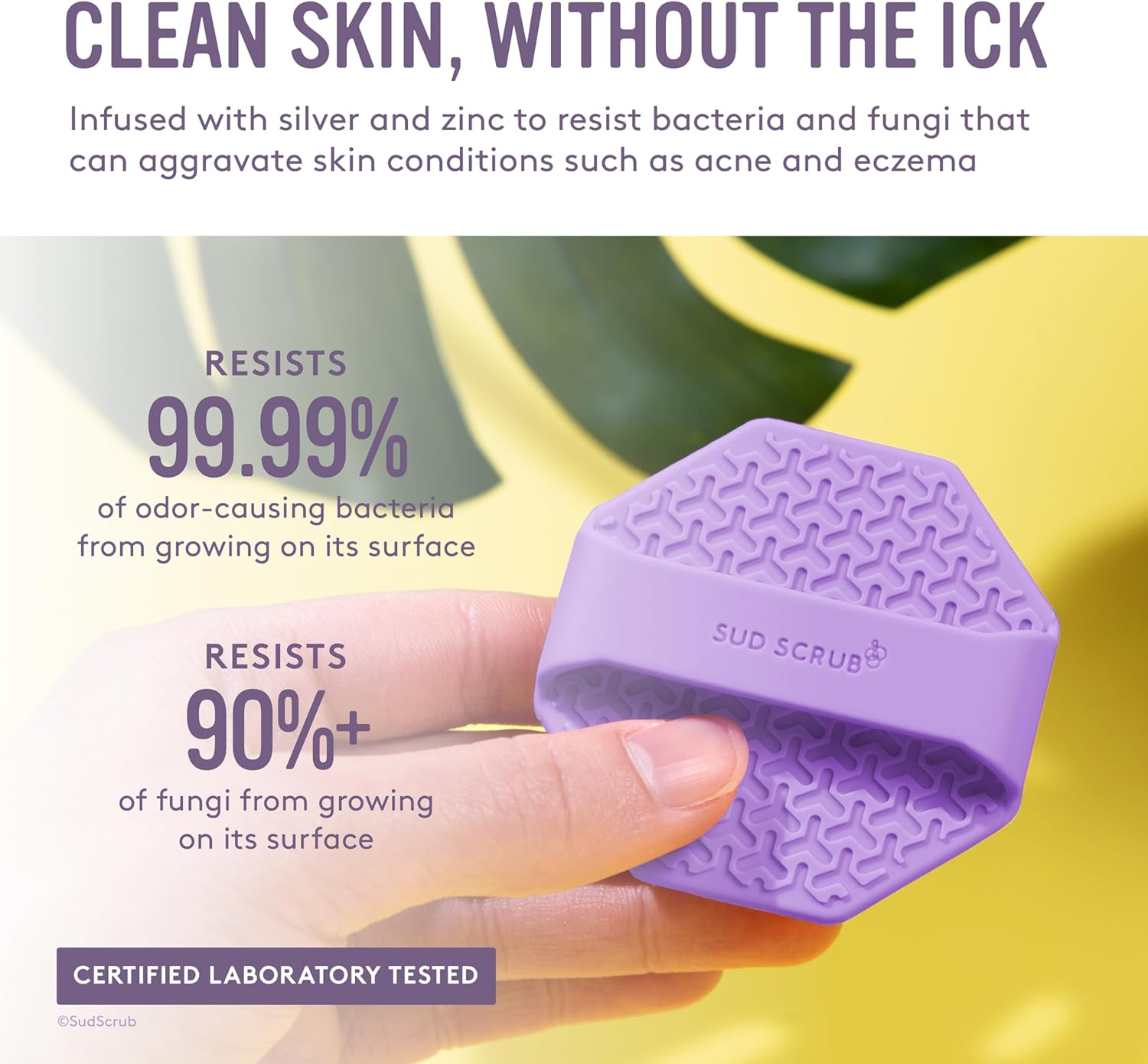 Antimicrobial Silicone Face Scrubber, 1 Pack, Gentle Face Exfoliator for Sensitive Skin - VINE GLOBAL