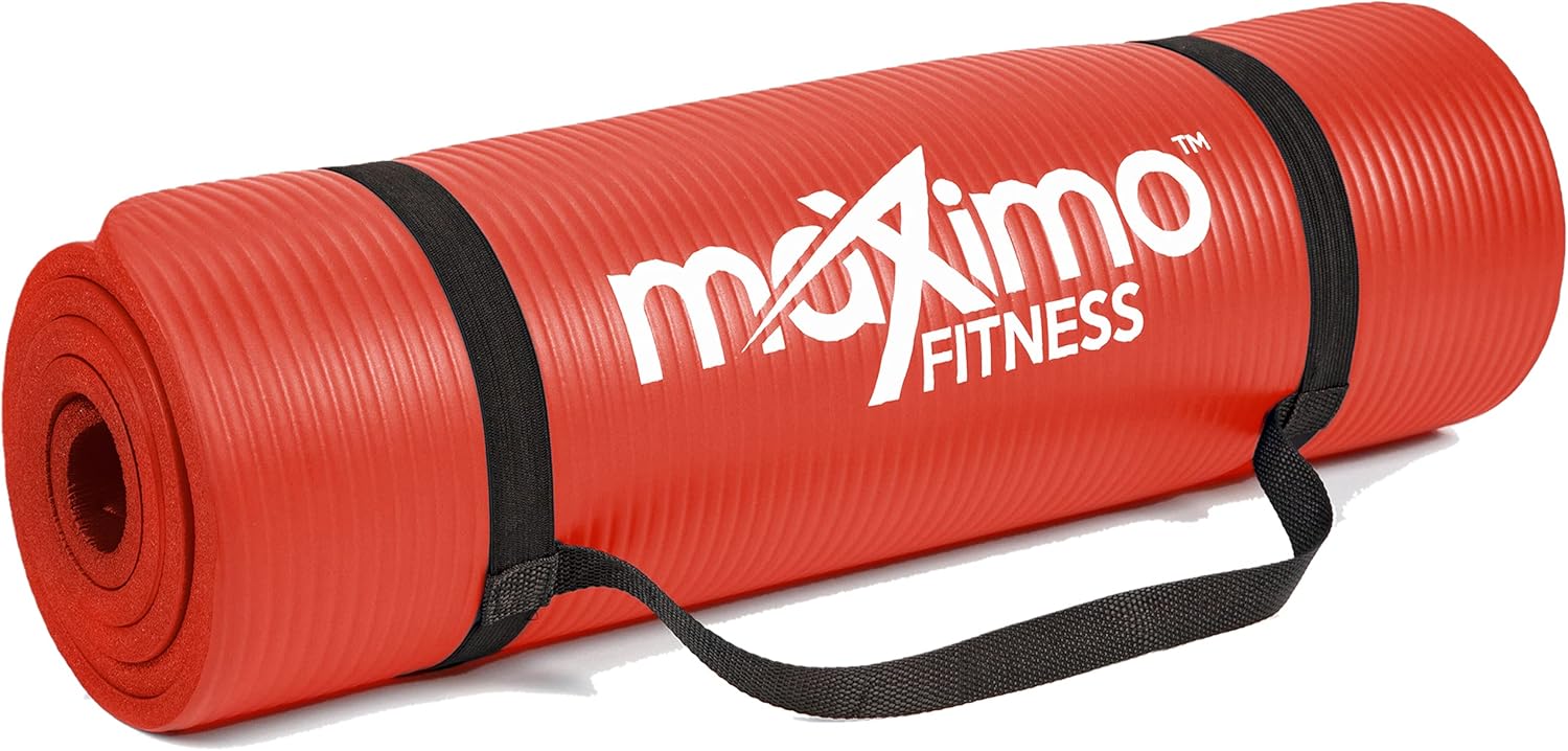 Maximo Fitness Yoga Mat - Multipurpose Exercise Mat for Men, Women and Kids, Ideal Non Slip Workout Mats for Yoga, Pilates, Gym Exercise with Carrying Strap VINE GLOBAL