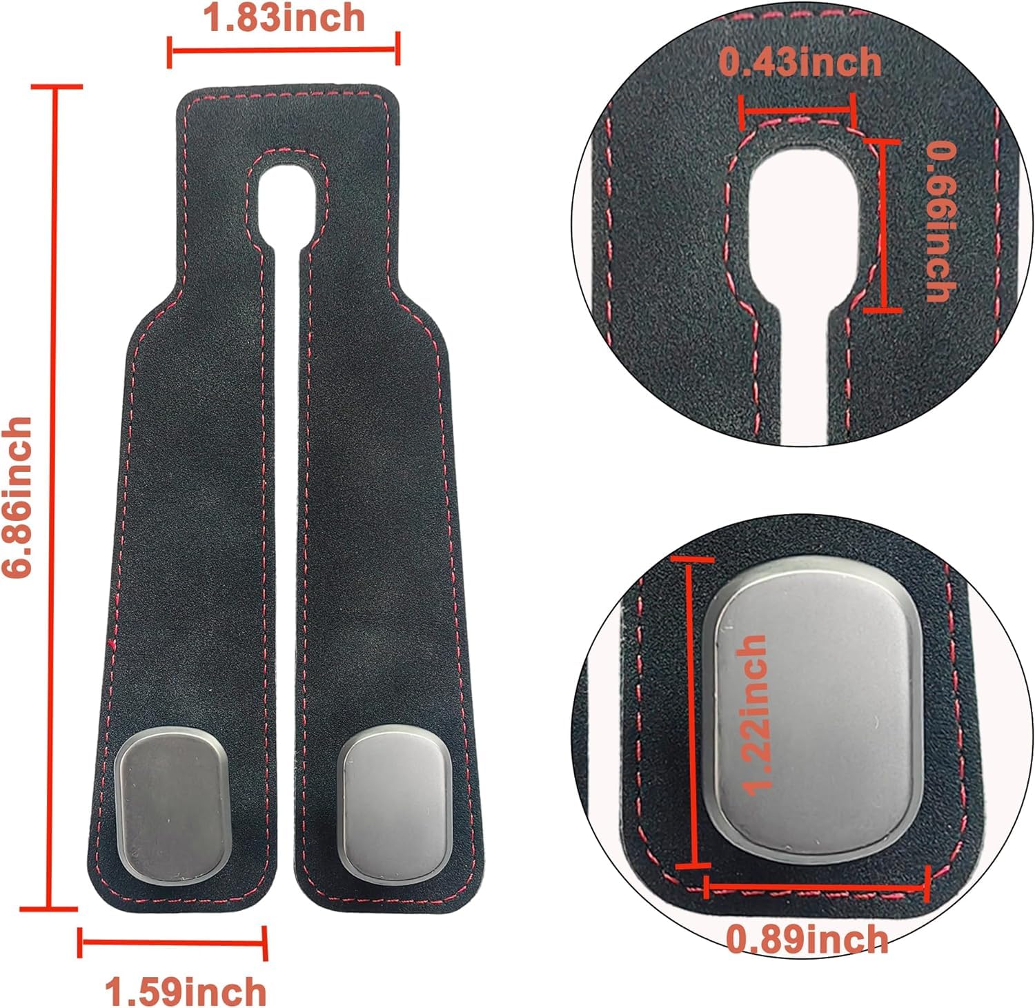 Amelity Car Hooks for Headrest, Car Seat Back Storage Hook for Headrest, Headrest Hooks for Purses and Bags, Car Hooks Leather (Black-2 Pack) - VINE GLOBAL