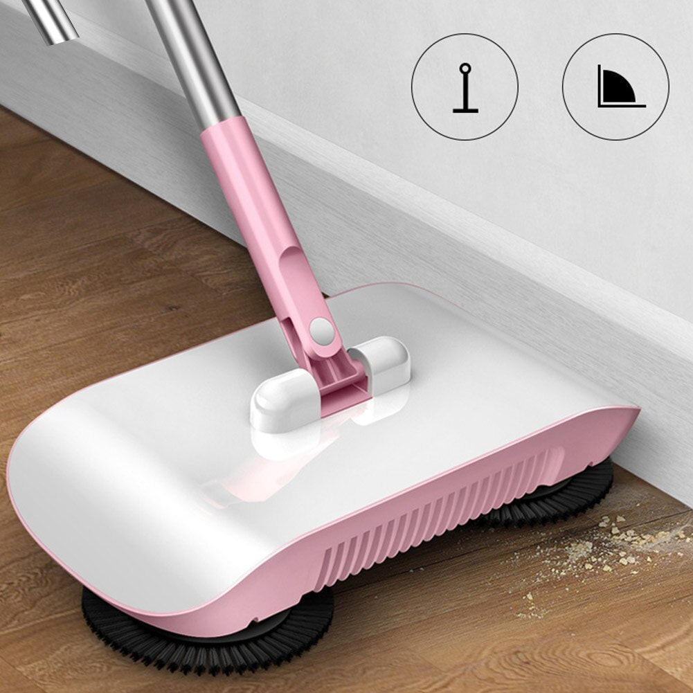 Hand Push Sweeper Household Broom Dustpan Mop Floor All-in-one Machine Gift Mop Sweeper - VINE GLOBAL